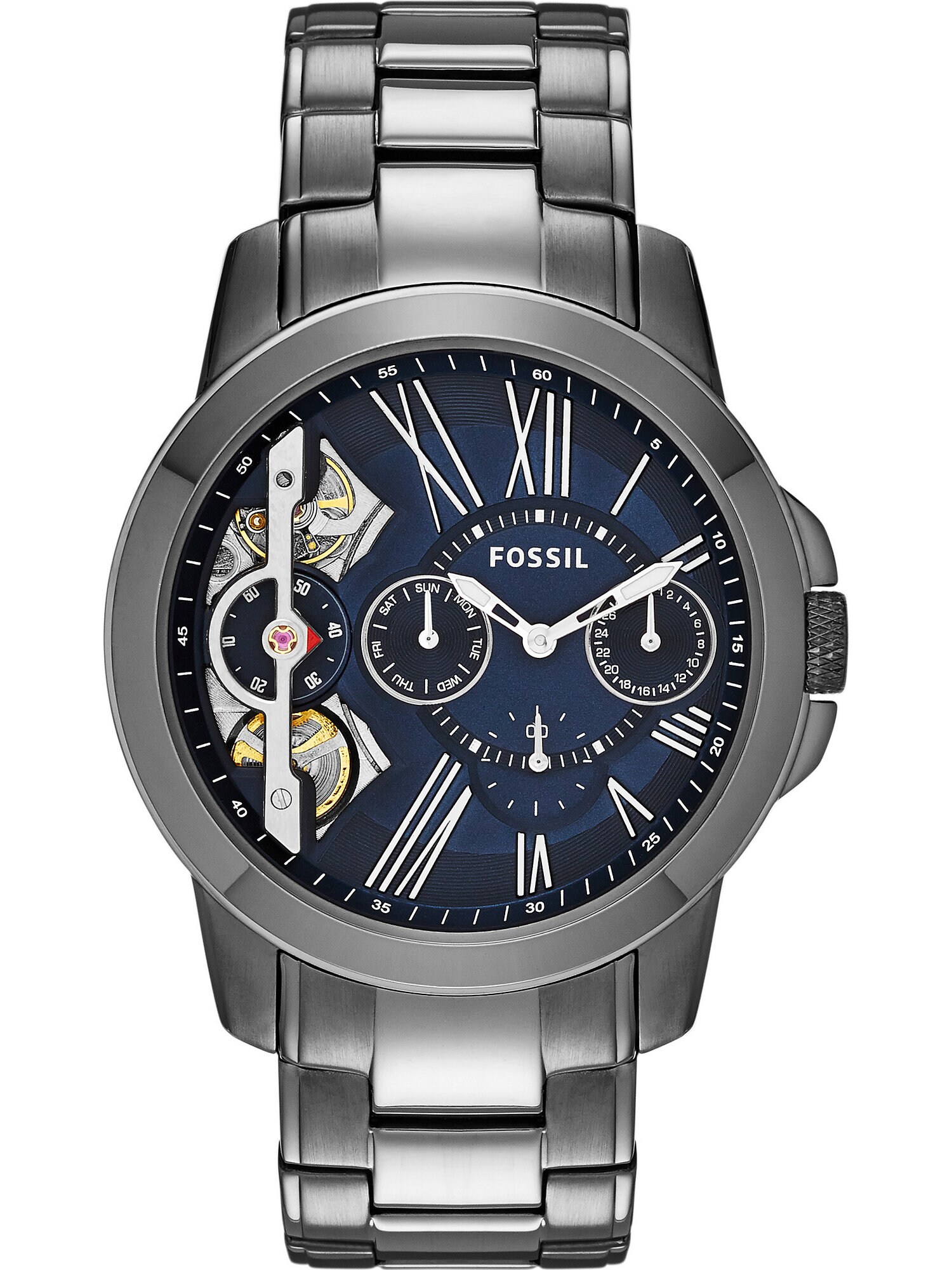 FOSSIL Uhr ME1146 blau / anthrazit / silber / weiß