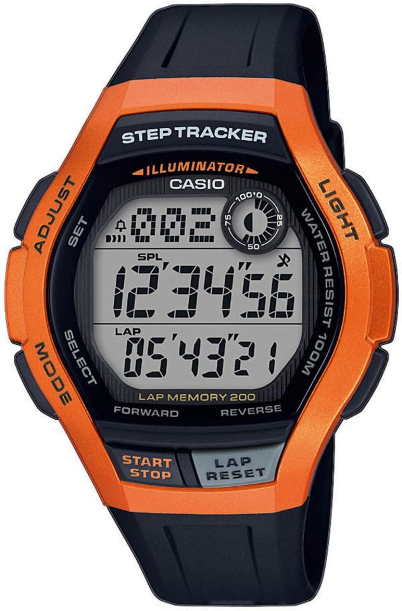 CASIO Uhr ''''WS-2000H-4AVEF'''' neonorange / schwarz