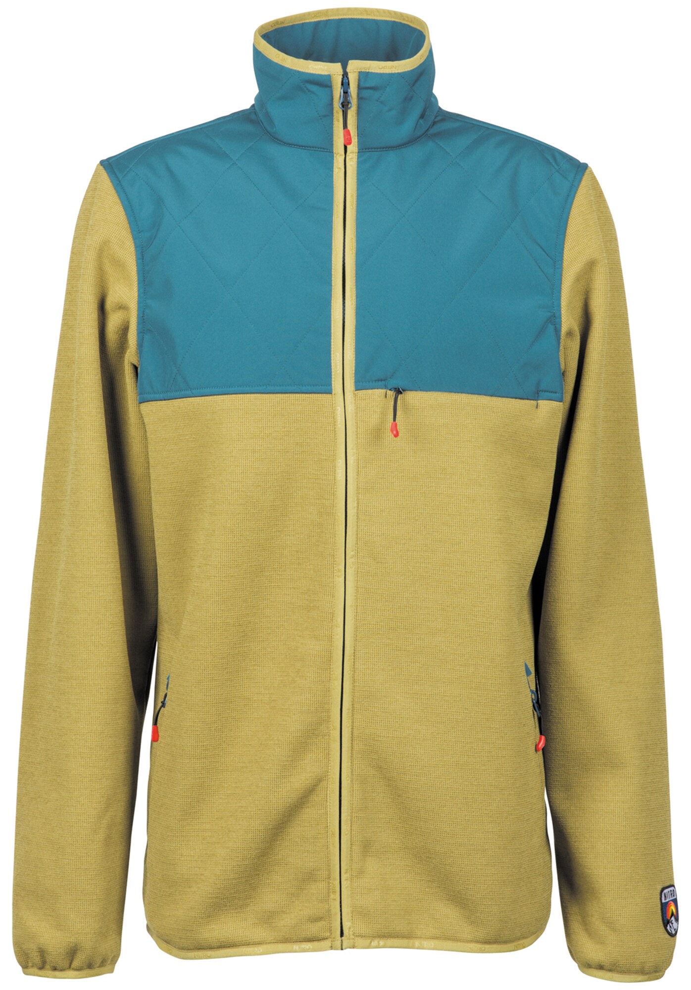 Nitro Heren Funktionele Fleece Jas Elbrus Pastelblauw Geel nitro kopen in de aanbieding