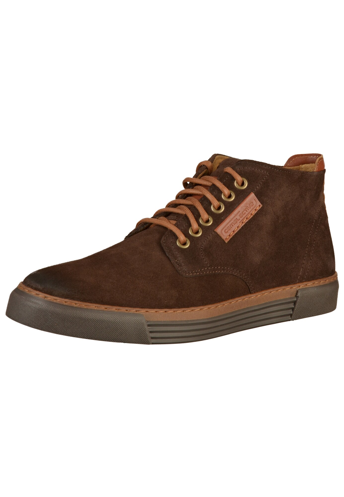 Camel Active Heren Sneakers Hoog Bruin camel active kopen in de aanbieding