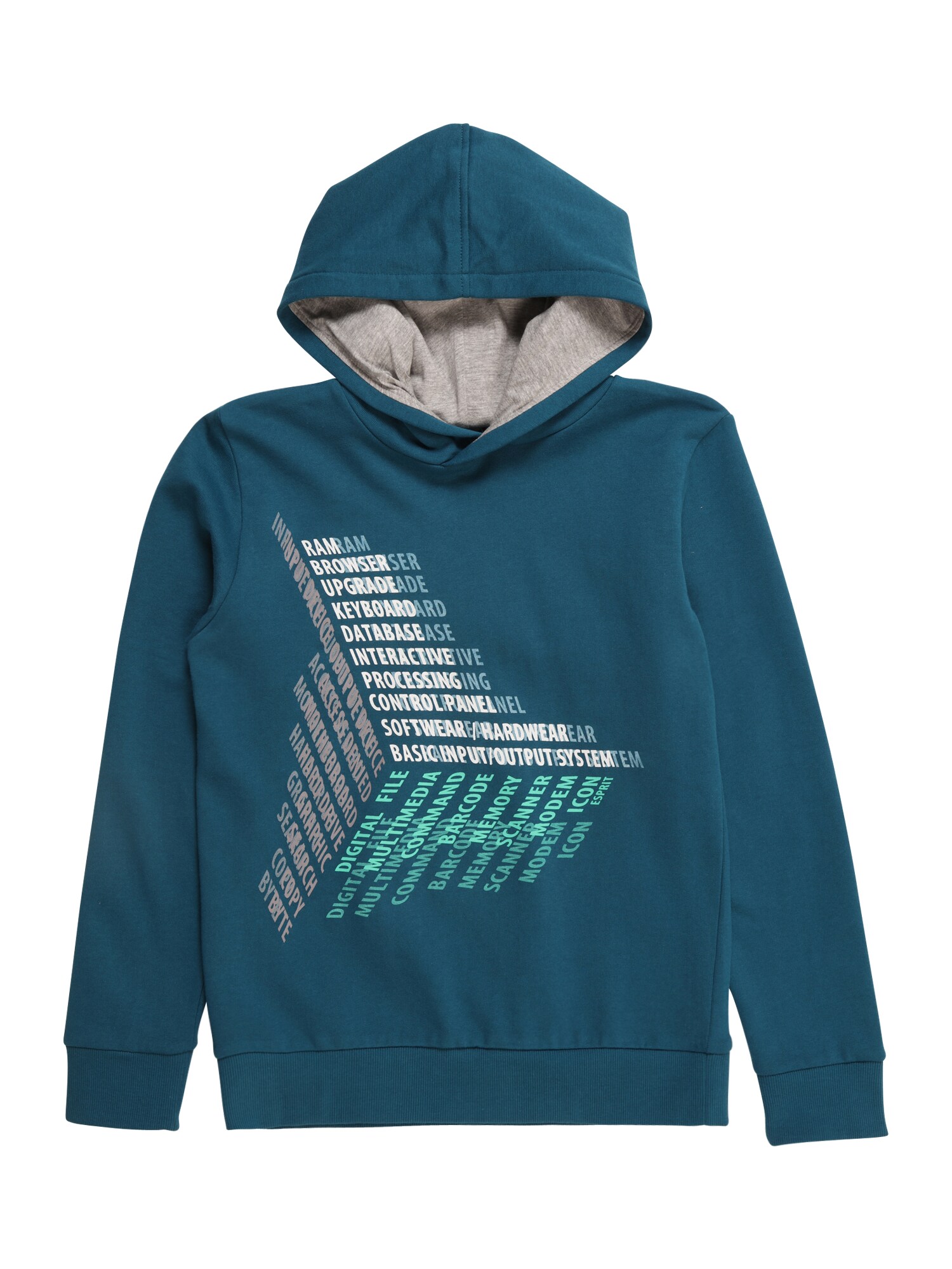 Esprit Jongens Sweatshirt Taupe Petrol Mintgroen Wit esprit kopen in de aanbieding