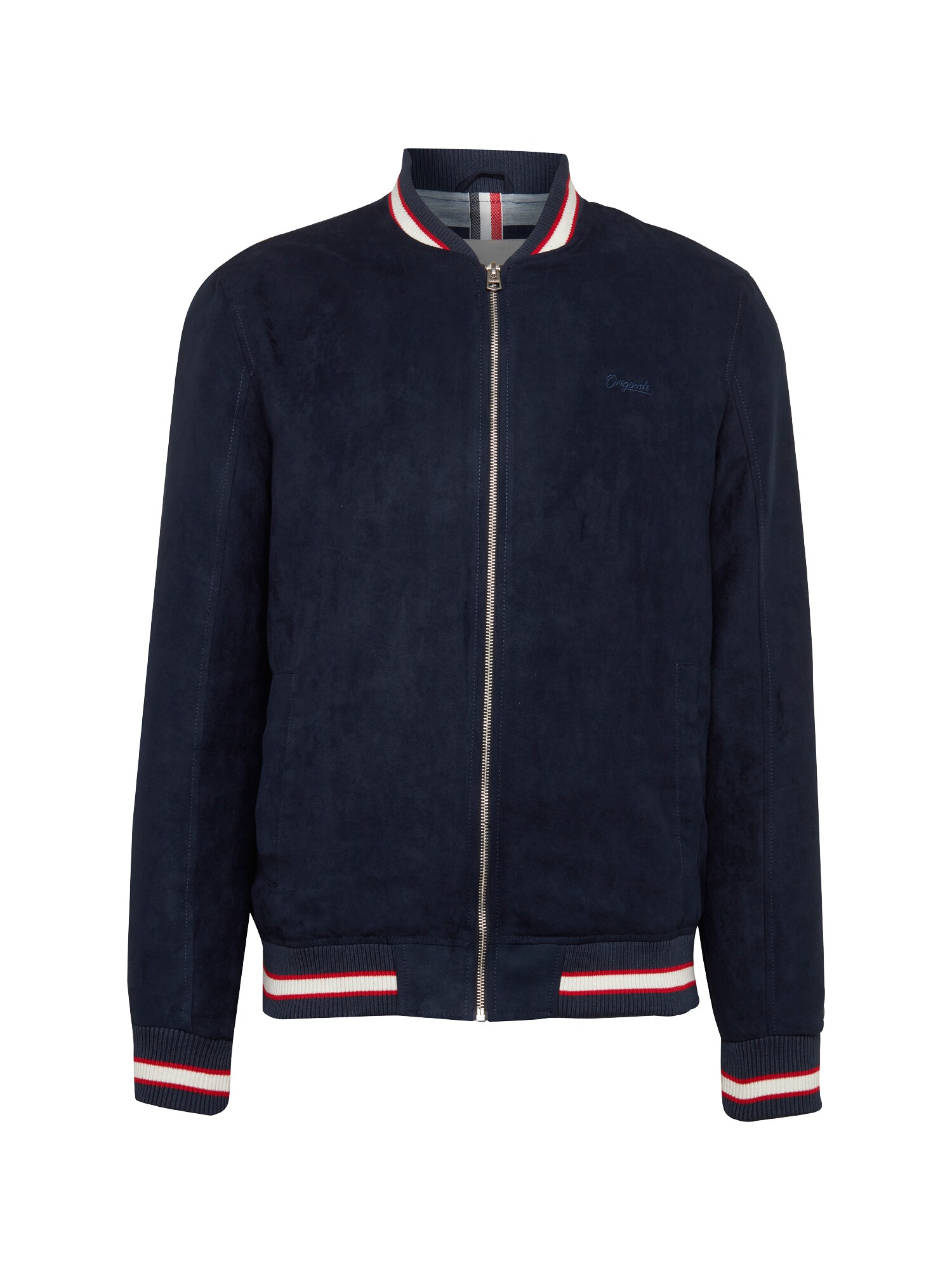 Jack And Jones Heren Tussenjas Donkerblauw Rood Wit jack and jones kopen in de aanbieding