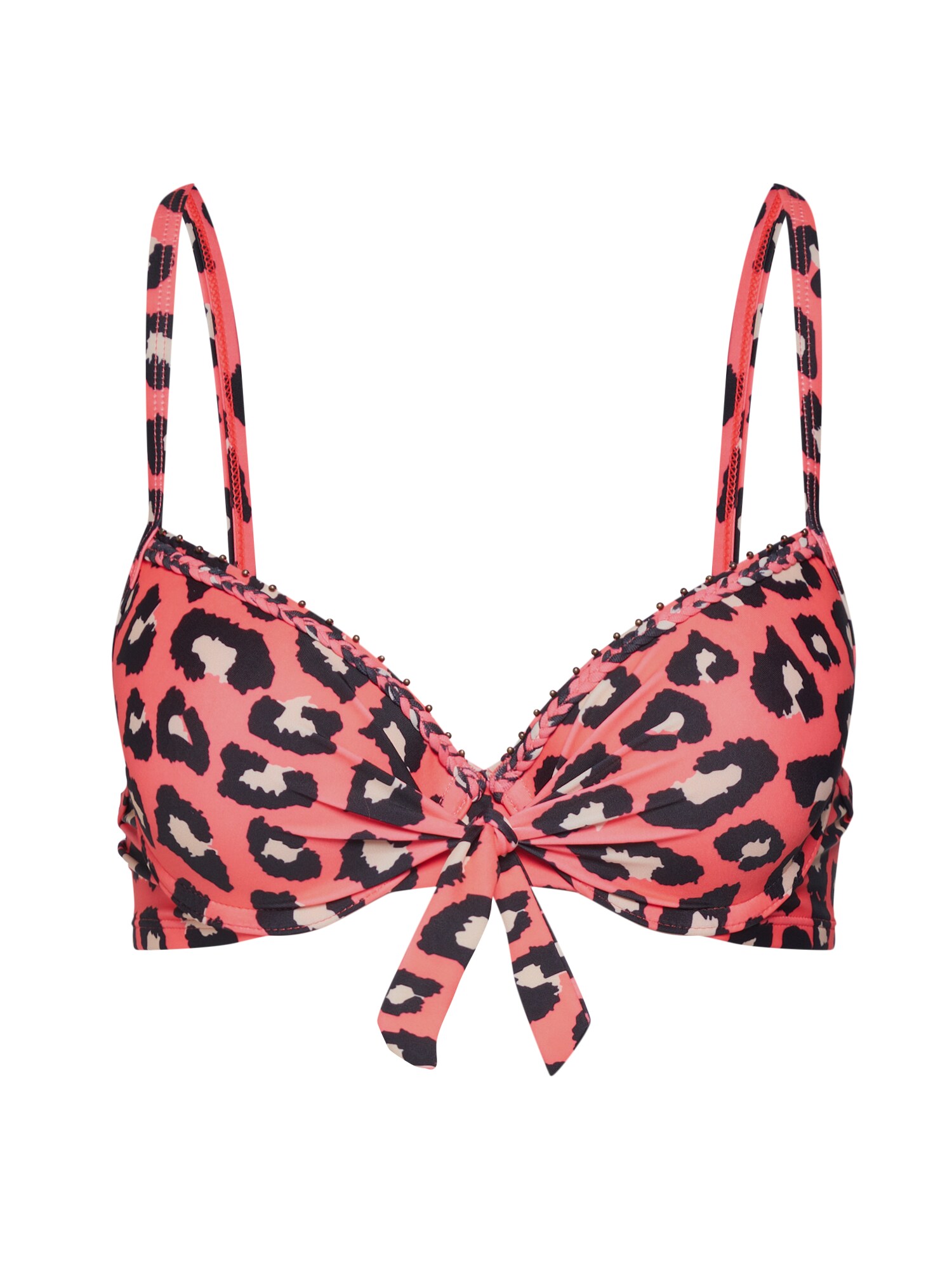 Hunkemöller Bikinio viršutinė dalis 'Rebel Cat Demi PW'  ryškiai rožinė spalva