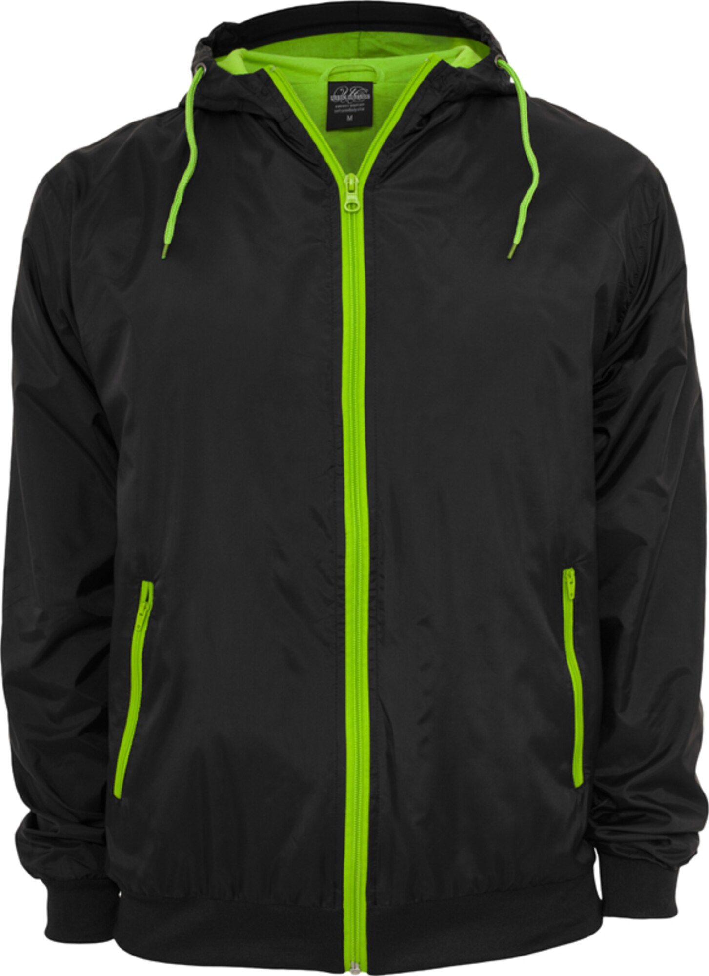 Urban Classics Demisezoninė striukė  neoninė žalia / juoda