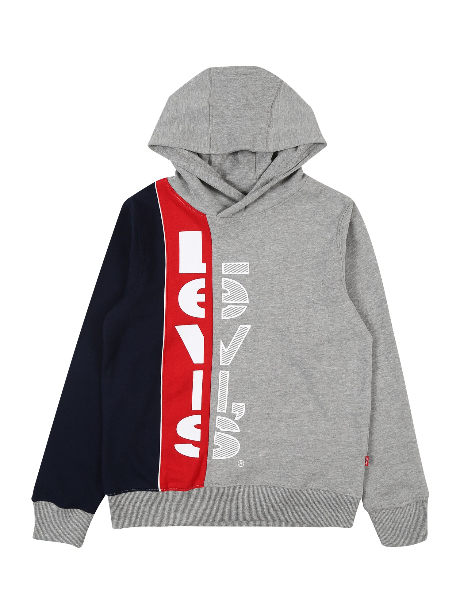 LEVI'S Megztinis be užsegimo 'HOOKUP'  pilka / tamsiai mėlyna / raudona