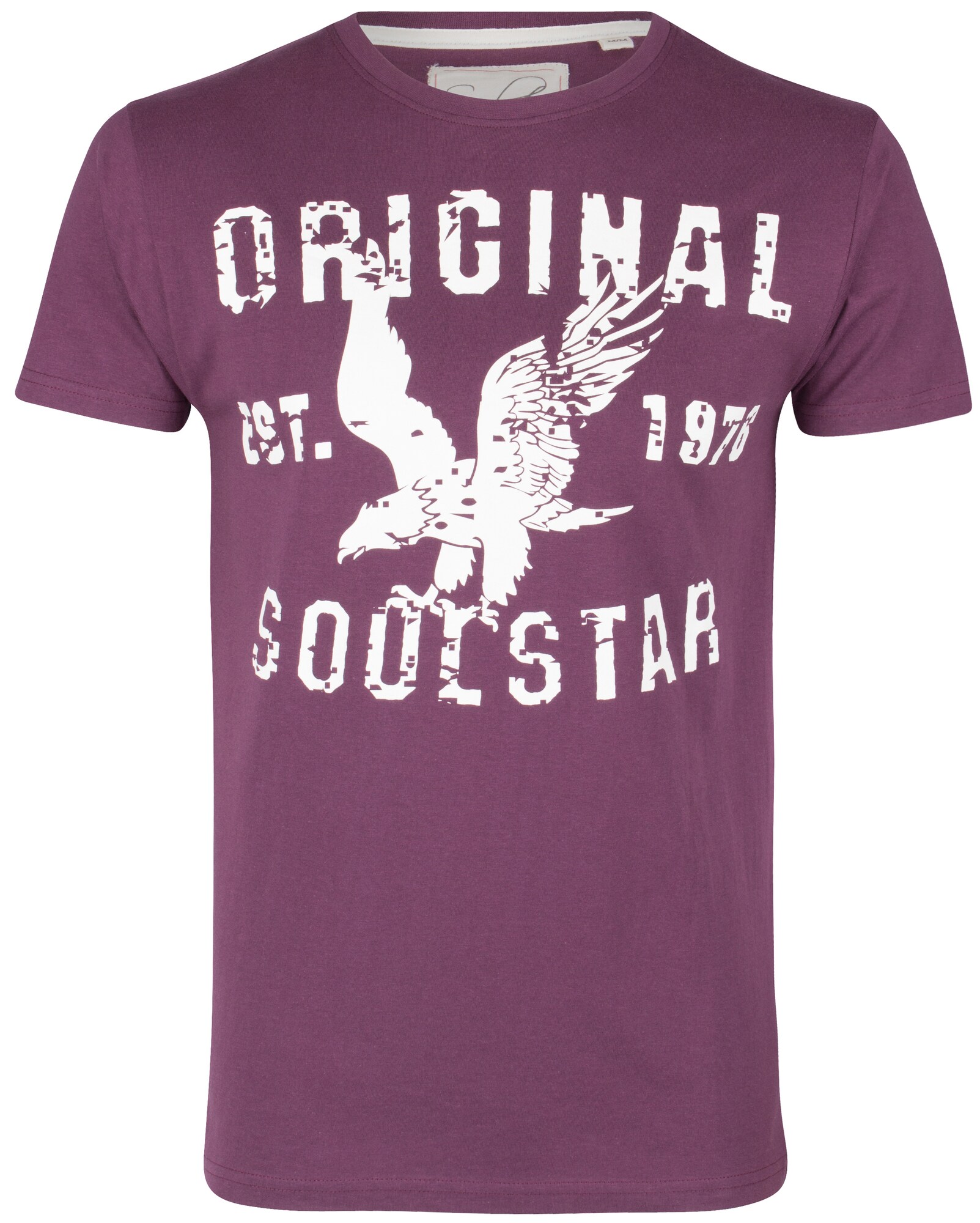 Soulstar Heren Shirt Bourgogne Wit soulstar kopen in de aanbieding