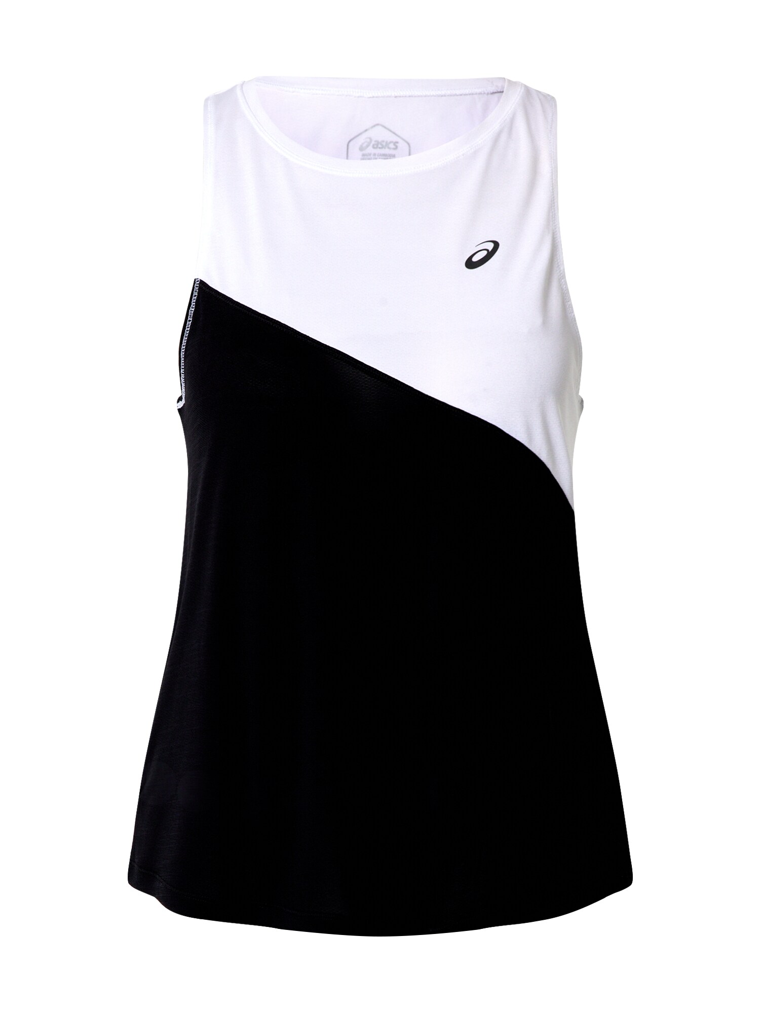 ASICS Sportiniai marškinėliai be rankovių 'TOKYO TANK'  juoda / balta