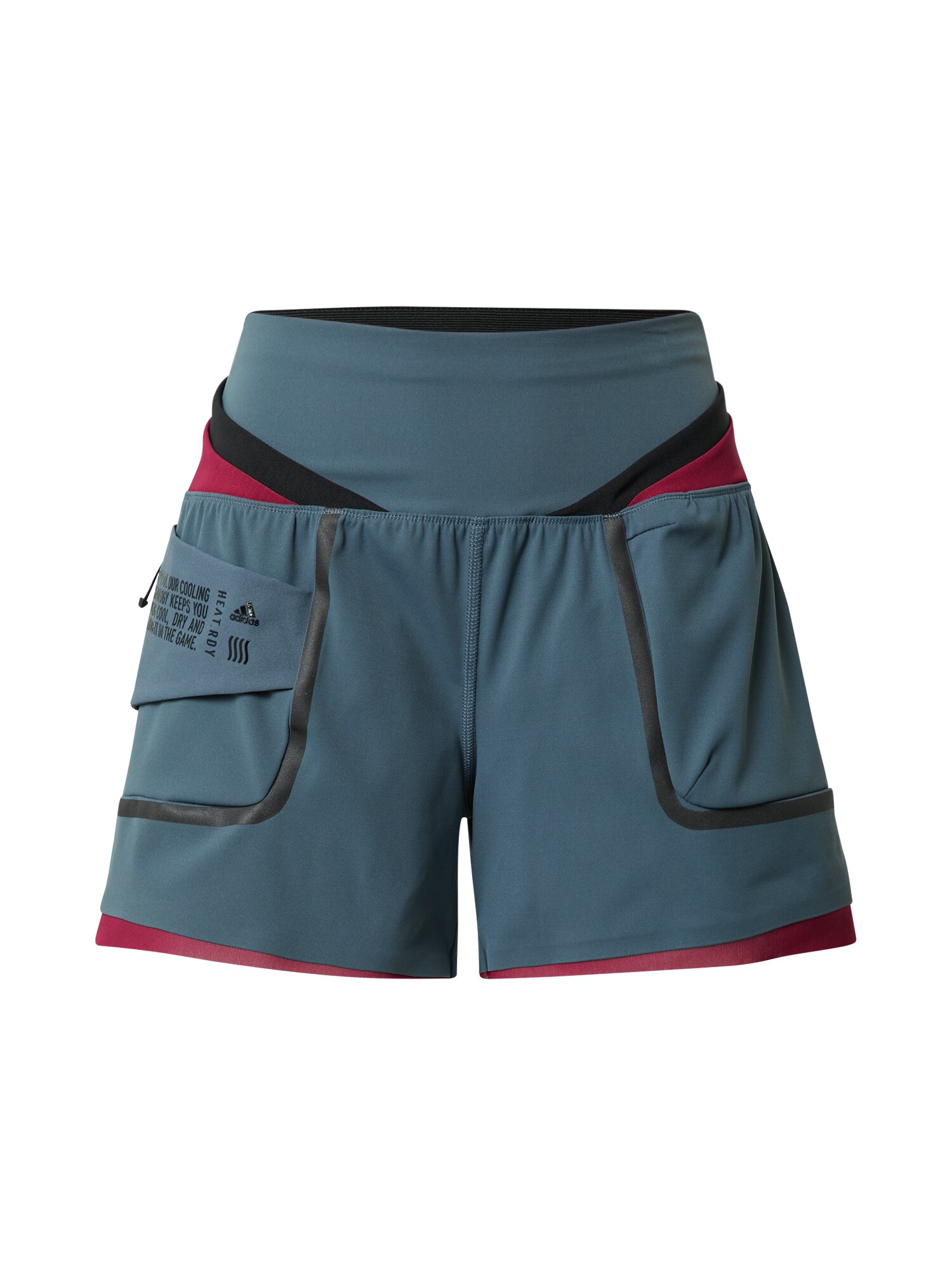 ADIDAS PERFORMANCE Sportinės kelnės  benzino spalva / raudona