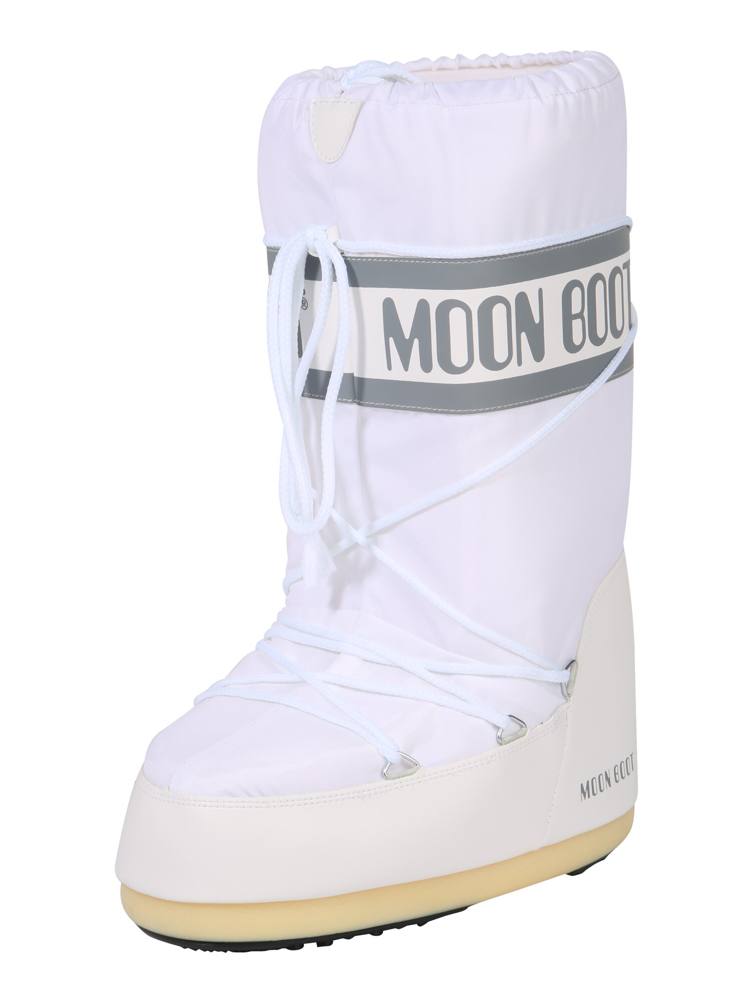 MOON BOOT Sniego batai 'Nylon'  pilka / balta