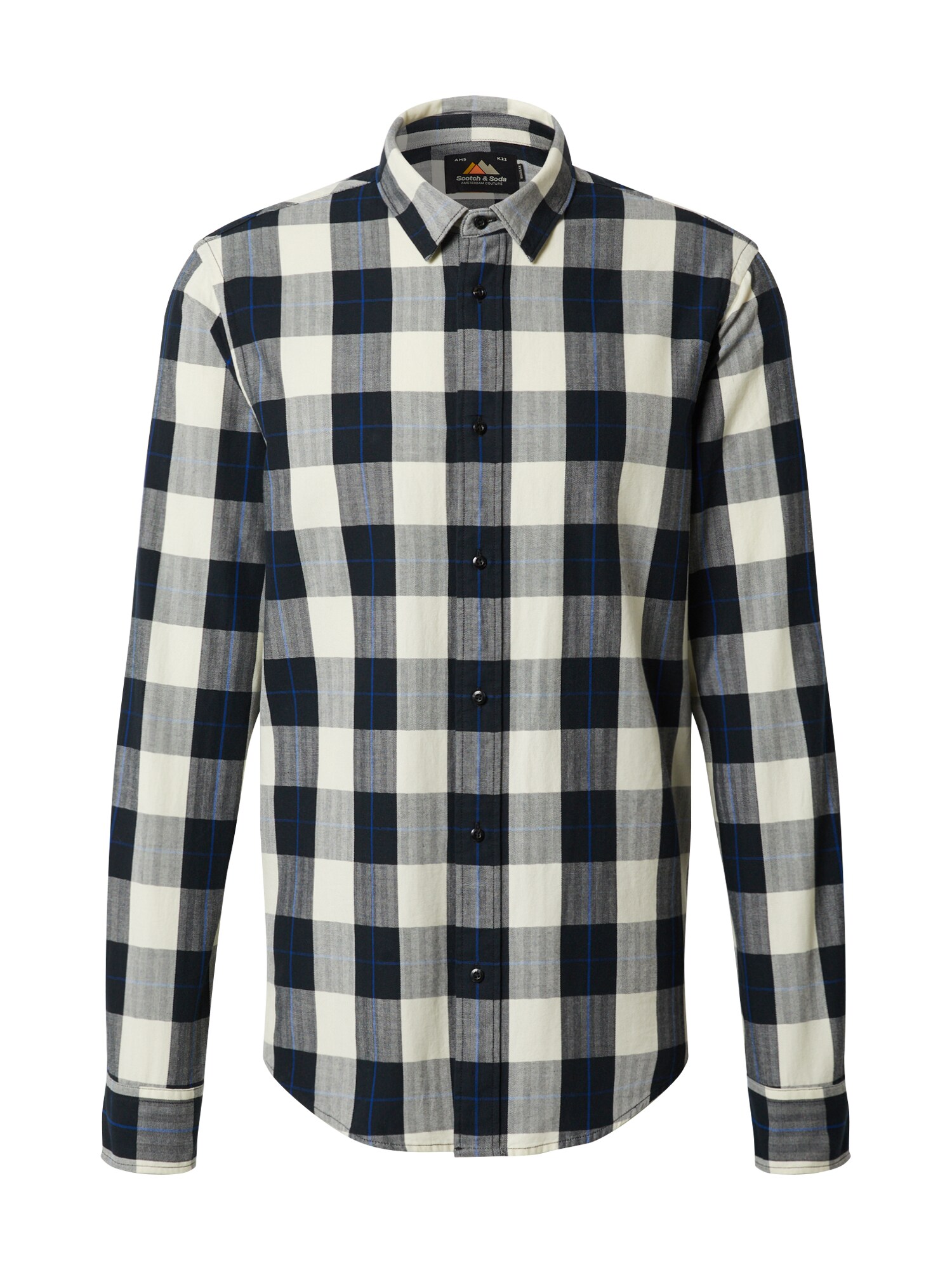 SCOTCH & SODA Dalykiniai marškiniai  margai juoda / pilka / margai pilka / smėlio / mėlyna