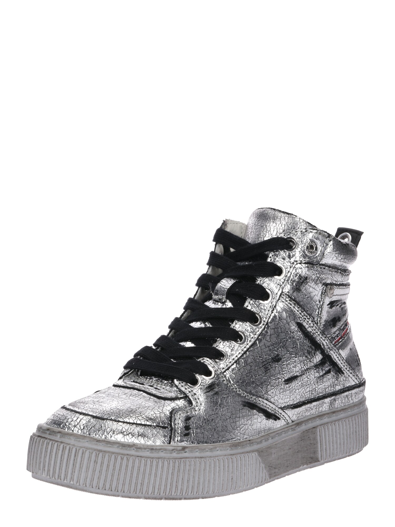Diesel Dames Sneakers Hoog Danny Zilver diesel kopen in de aanbieding