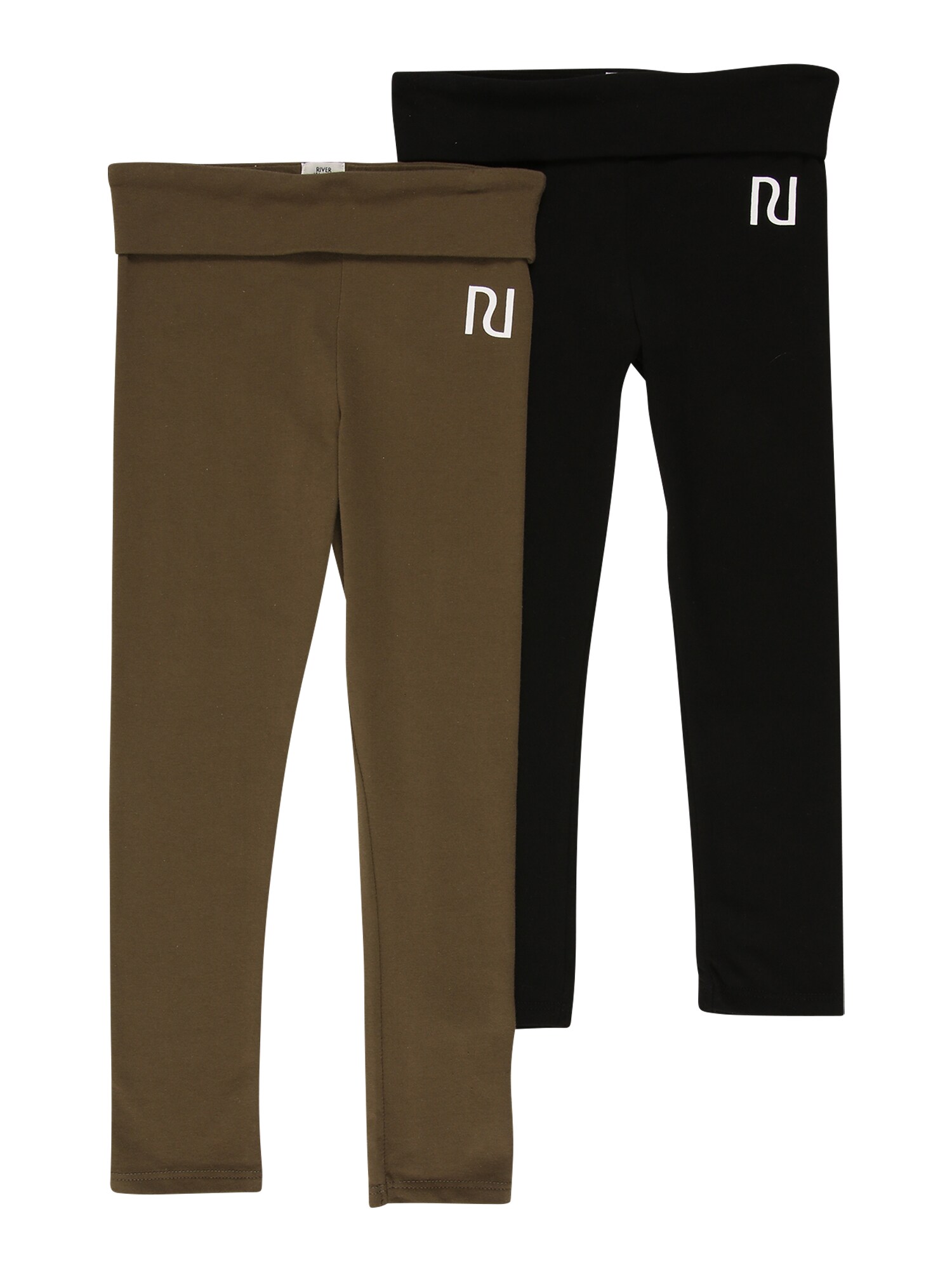 River Island Tamprės 'FOLD OVER'  rusvai žalia / juoda