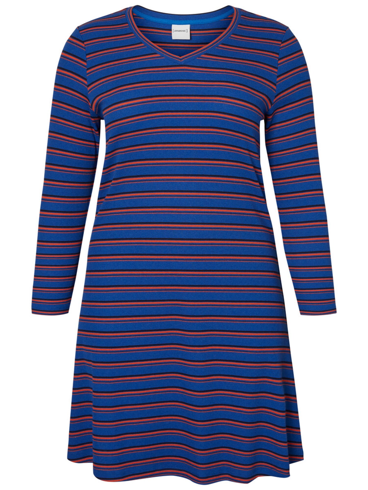 Junarose Dames Jurk Blauw Rood Zwart junarose kopen in de aanbieding