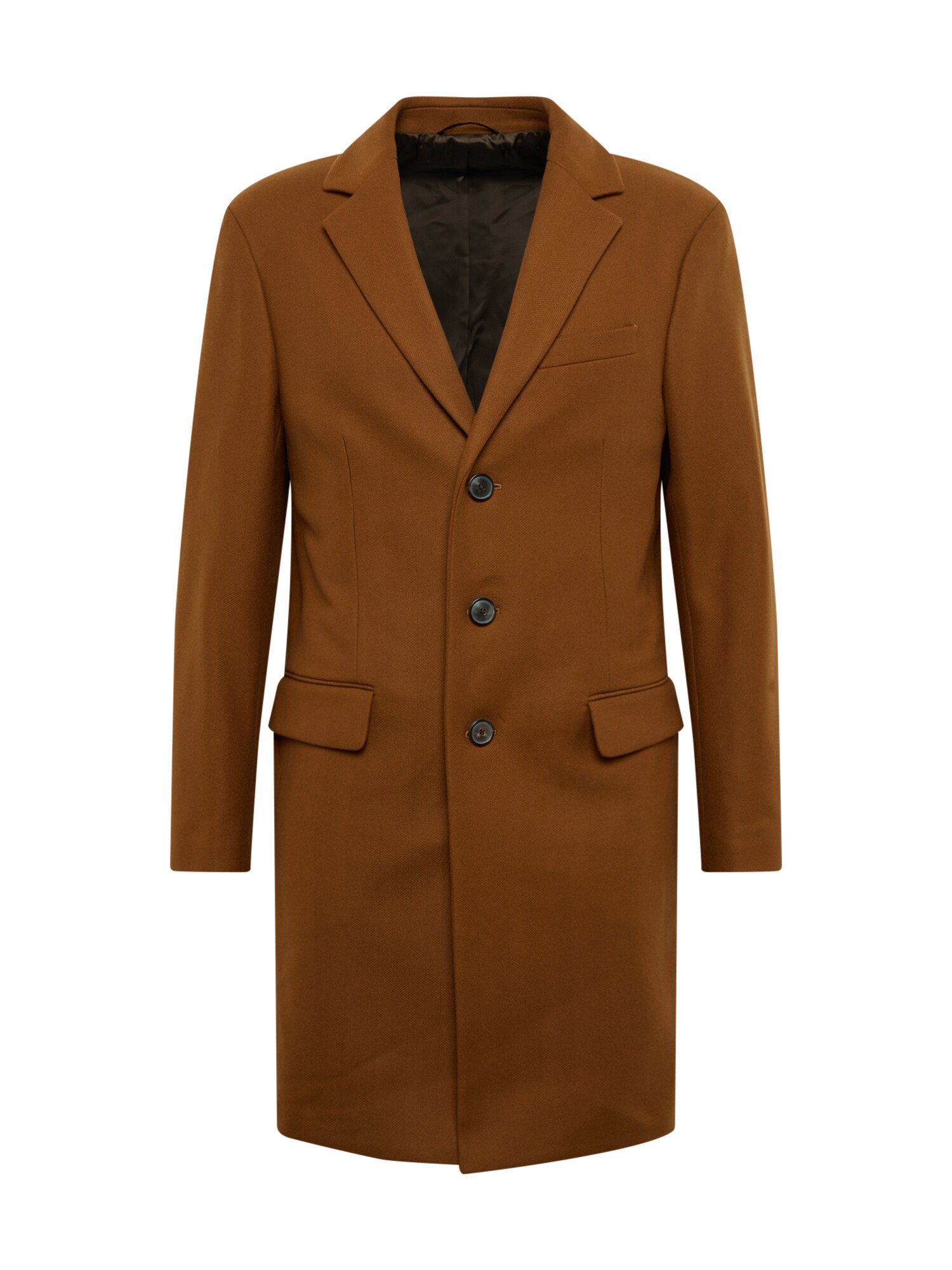 Banana Republic Rudeninis-žieminis paltas 'WOOL CASHMERE BLEND HERRINGBONE TOPCOAT'  ruda