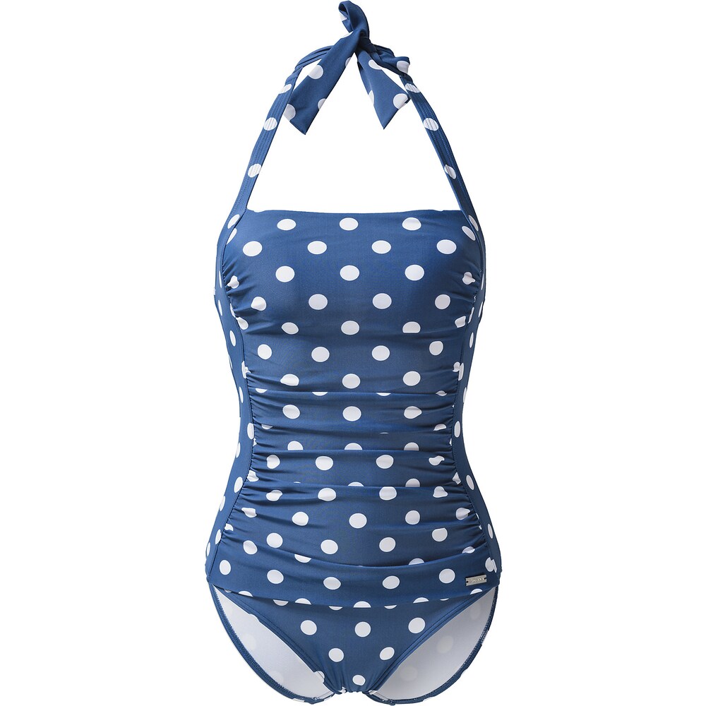 LASCANA Badeanzug 'Lissy' Damen Größe S/M blau / weiß