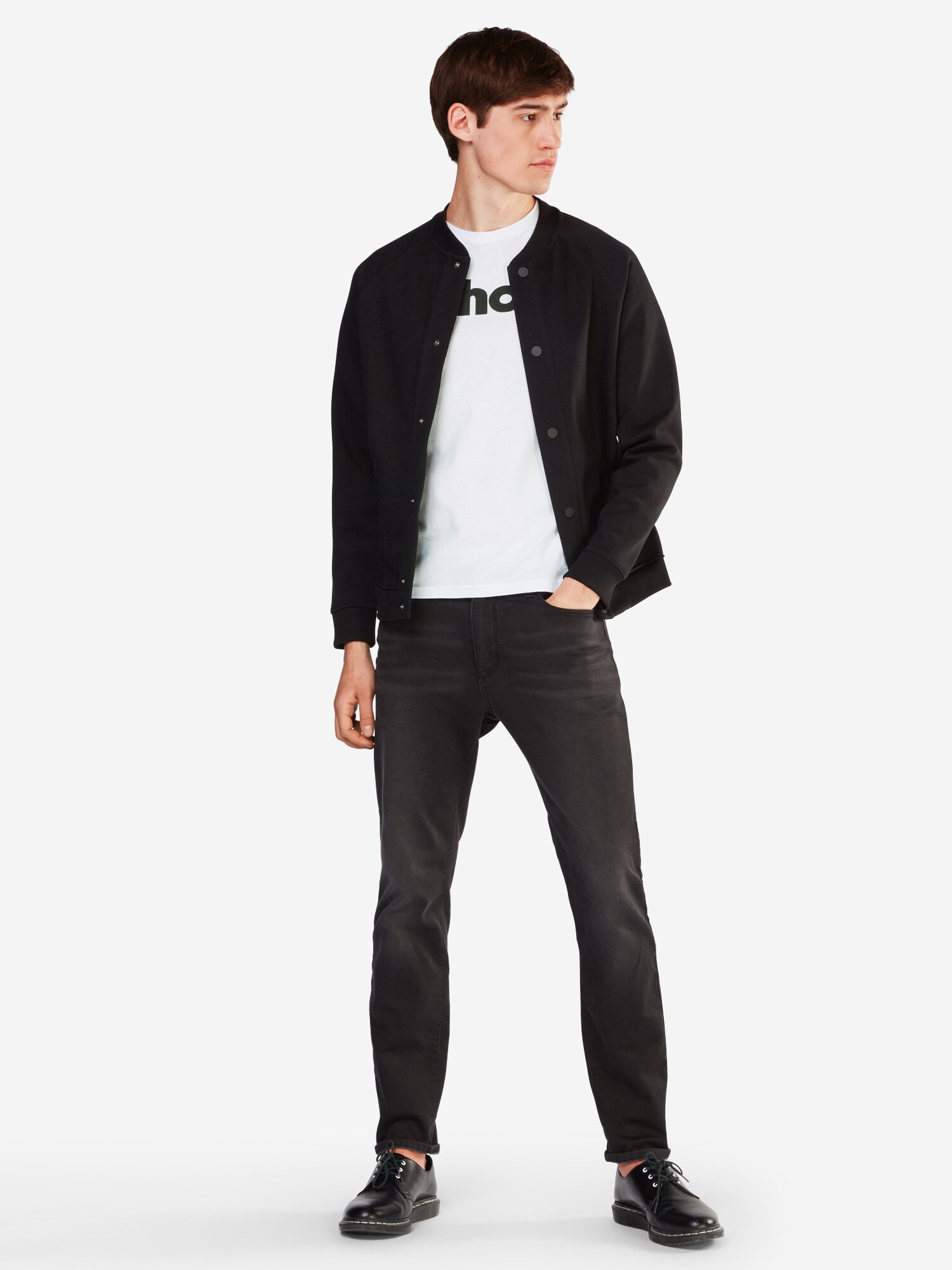 Schott NYC Camiseta  rojo / negro / blanco – imagen 4
