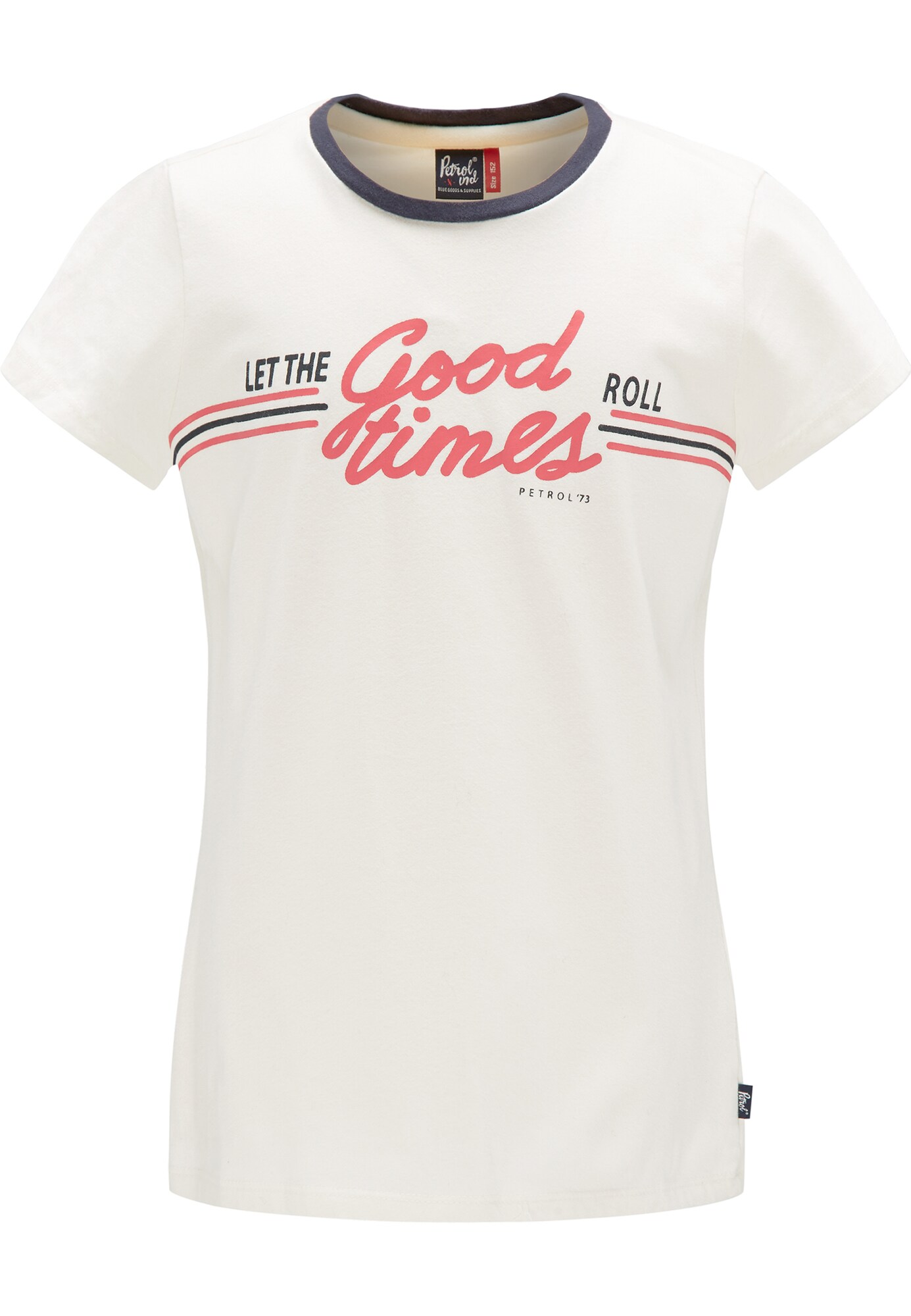 Petrol Industries Meisjes Shirt Donkerblauw Oudroze Natuurwit petrol industries kopen in de aanbieding