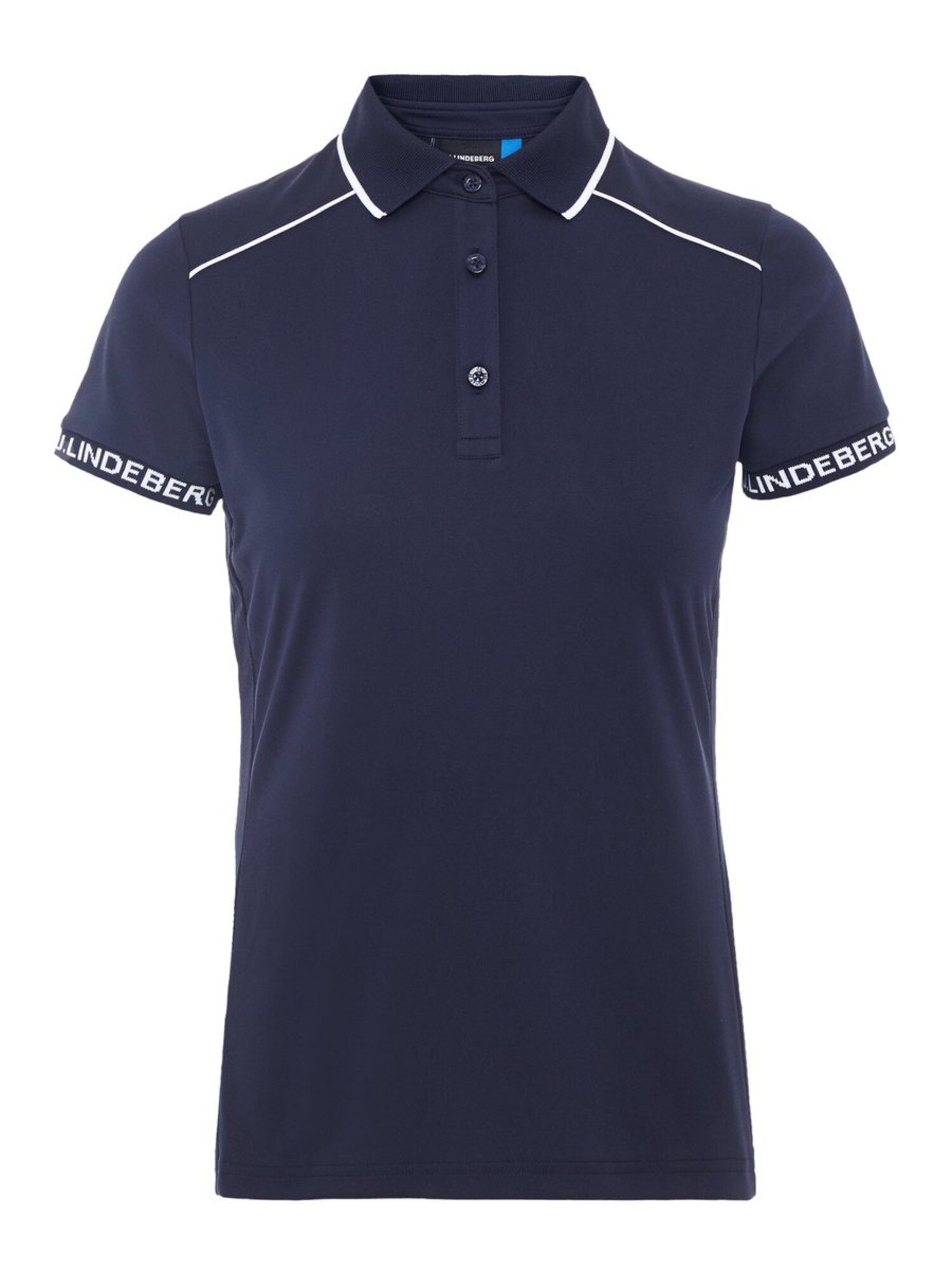 Jlindeberg Dames Functioneel Shirt W Luca Tx Navy Wit jlindeberg kopen in de aanbieding