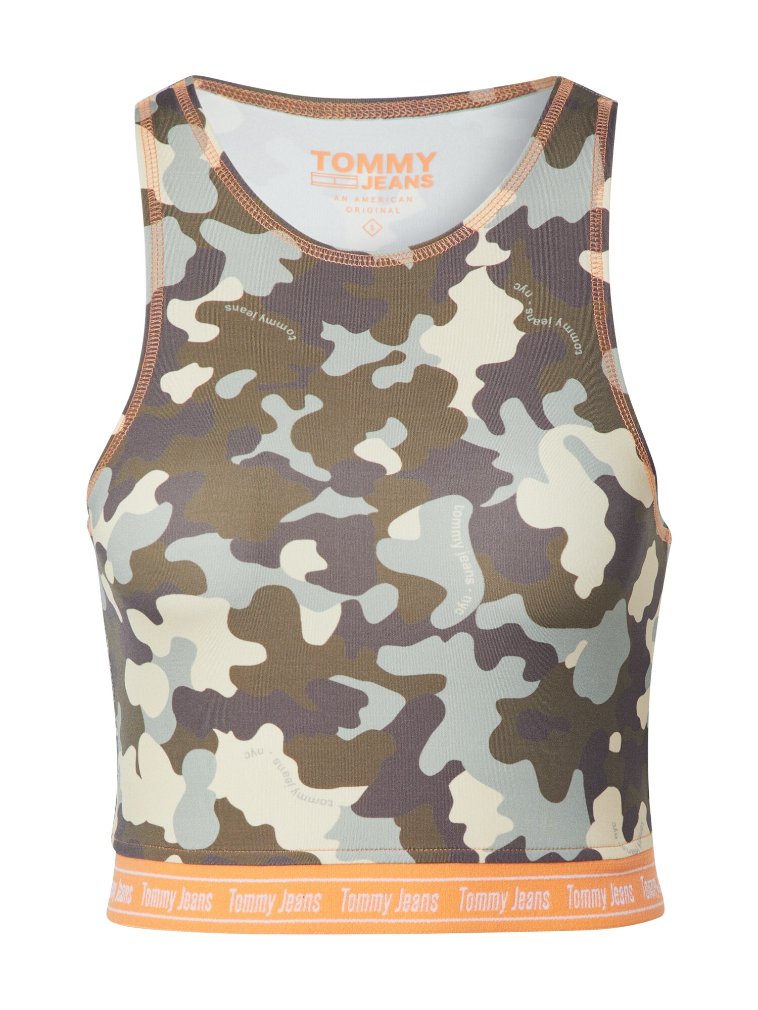 Tommy Jeans Palaidinė be rankovių  rusvai žalia
