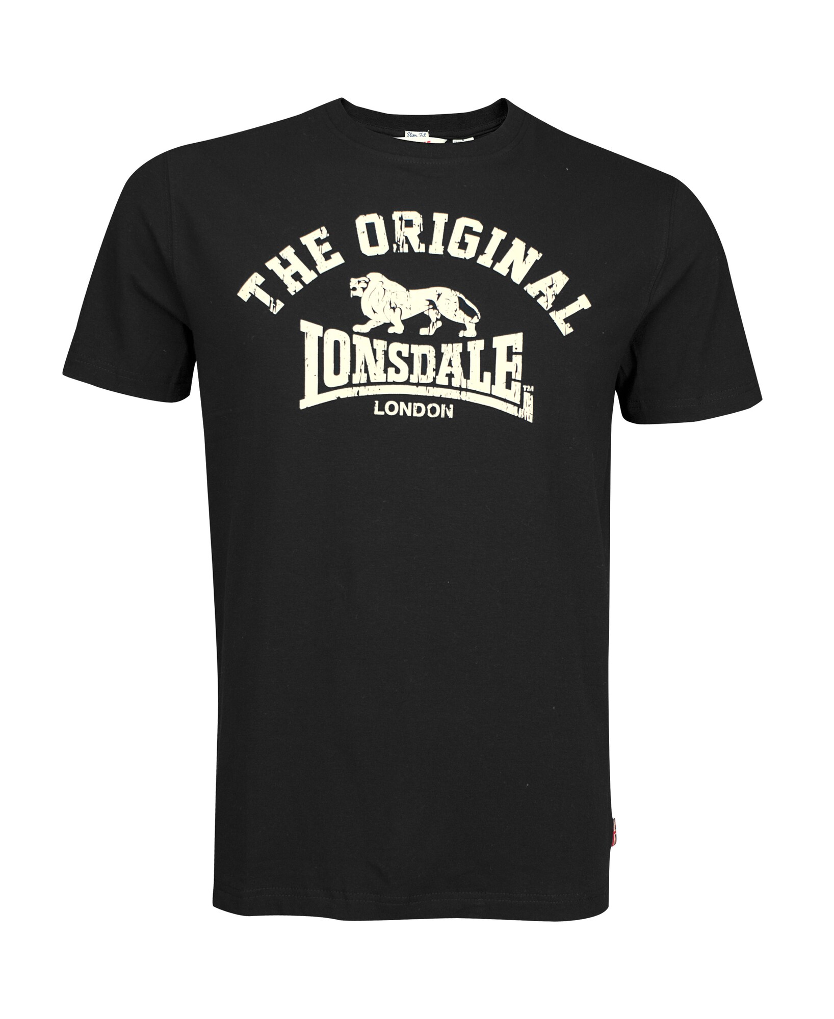 LONSDALE Póló 'Original'  fekete / fehér akciós termékkép 1