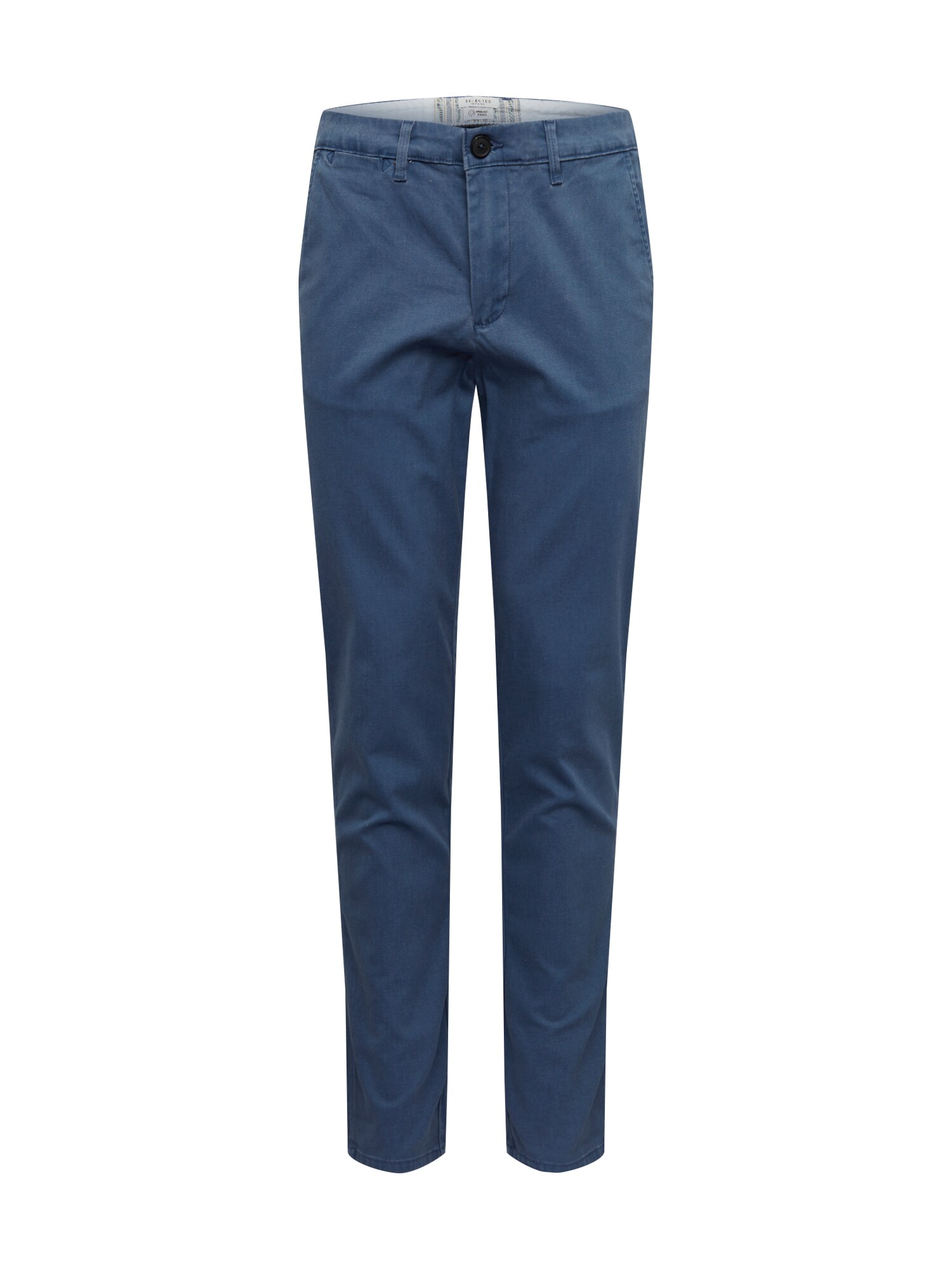 SELECTED HOMME Chino stiliaus kelnės 'SLHSLIM-YARD BRKN TWILL NO-BELT PANTS W'  tamsiai mėlyna