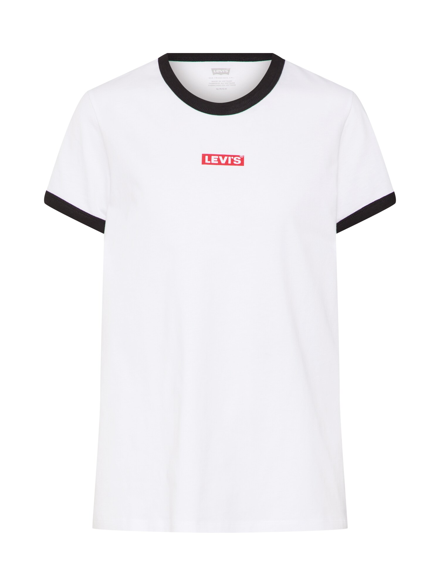 Levis Dames Shirt Perfect Ringer Tee Wit levis kopen in de aanbieding