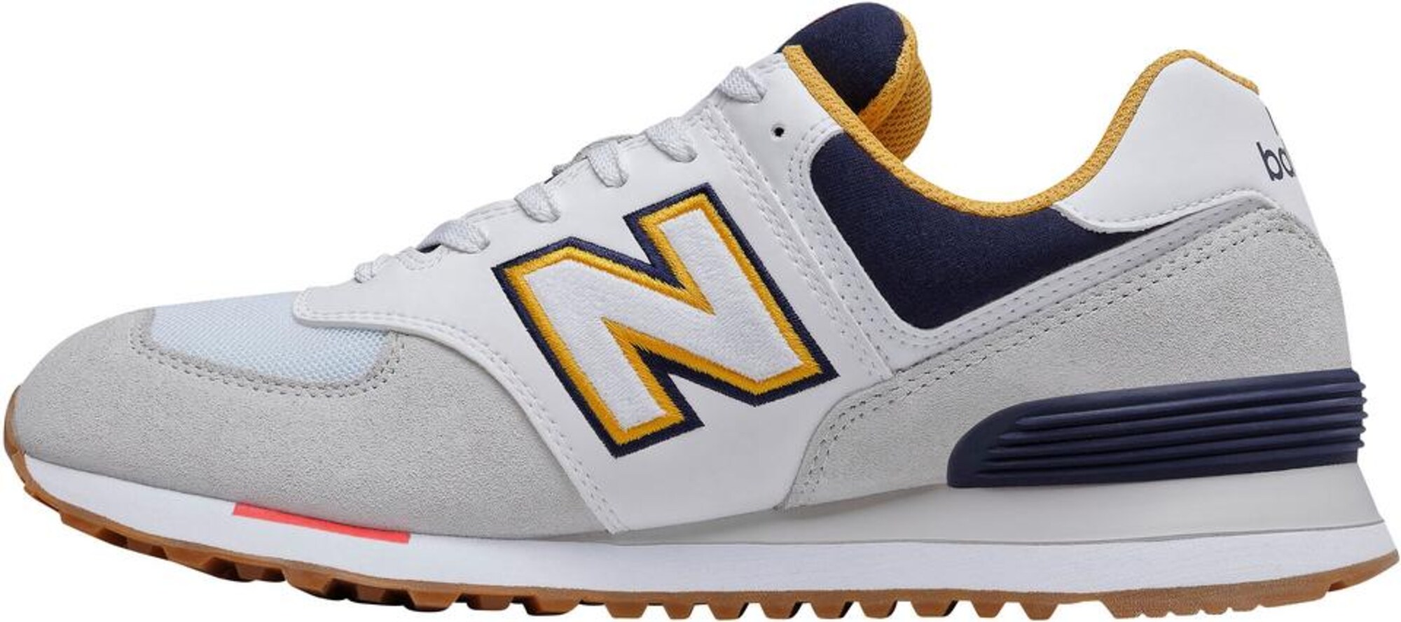 new balance Sportbačiai be auliuko 'ML574'  balta / šviesiai violetinė / geltona / tamsiai mėlyna