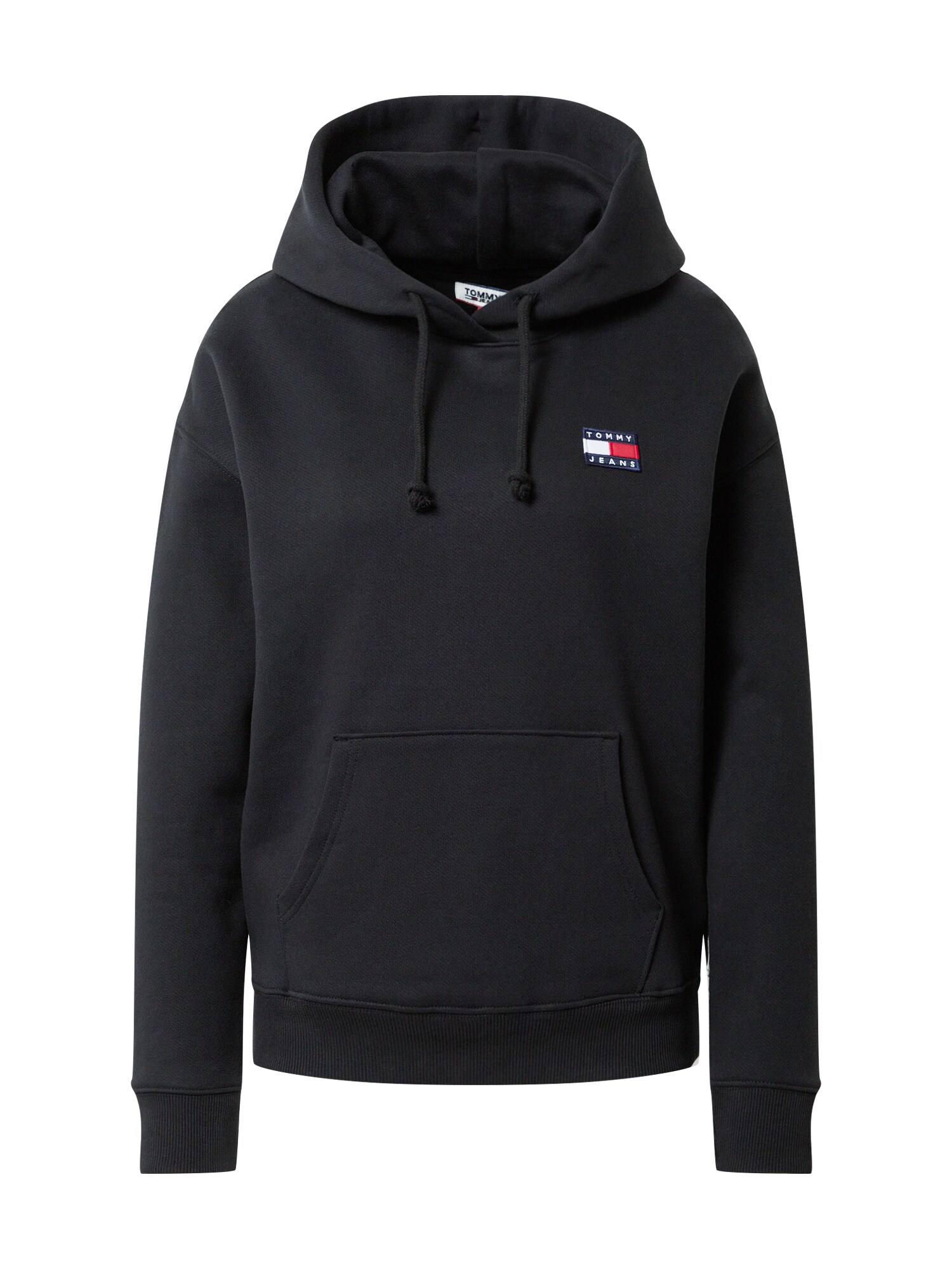 Tommy Jeans Megztinis be užsegimo  juoda / tamsiai mėlyna / balta / raudona