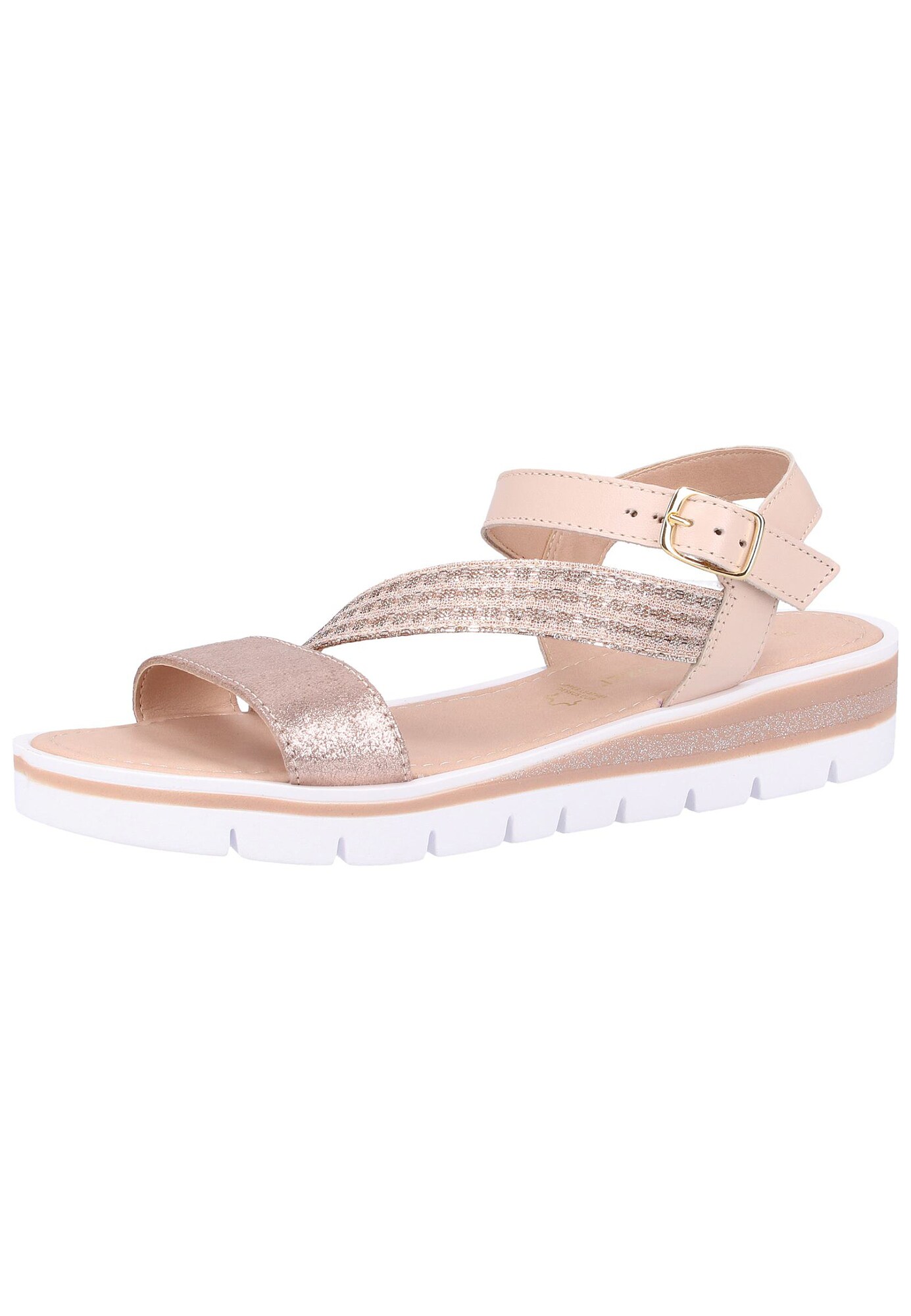 Marco Tozzi Dames Sandalen Met Riem Beige Pink Oudroze marco tozzi kopen in de aanbieding
