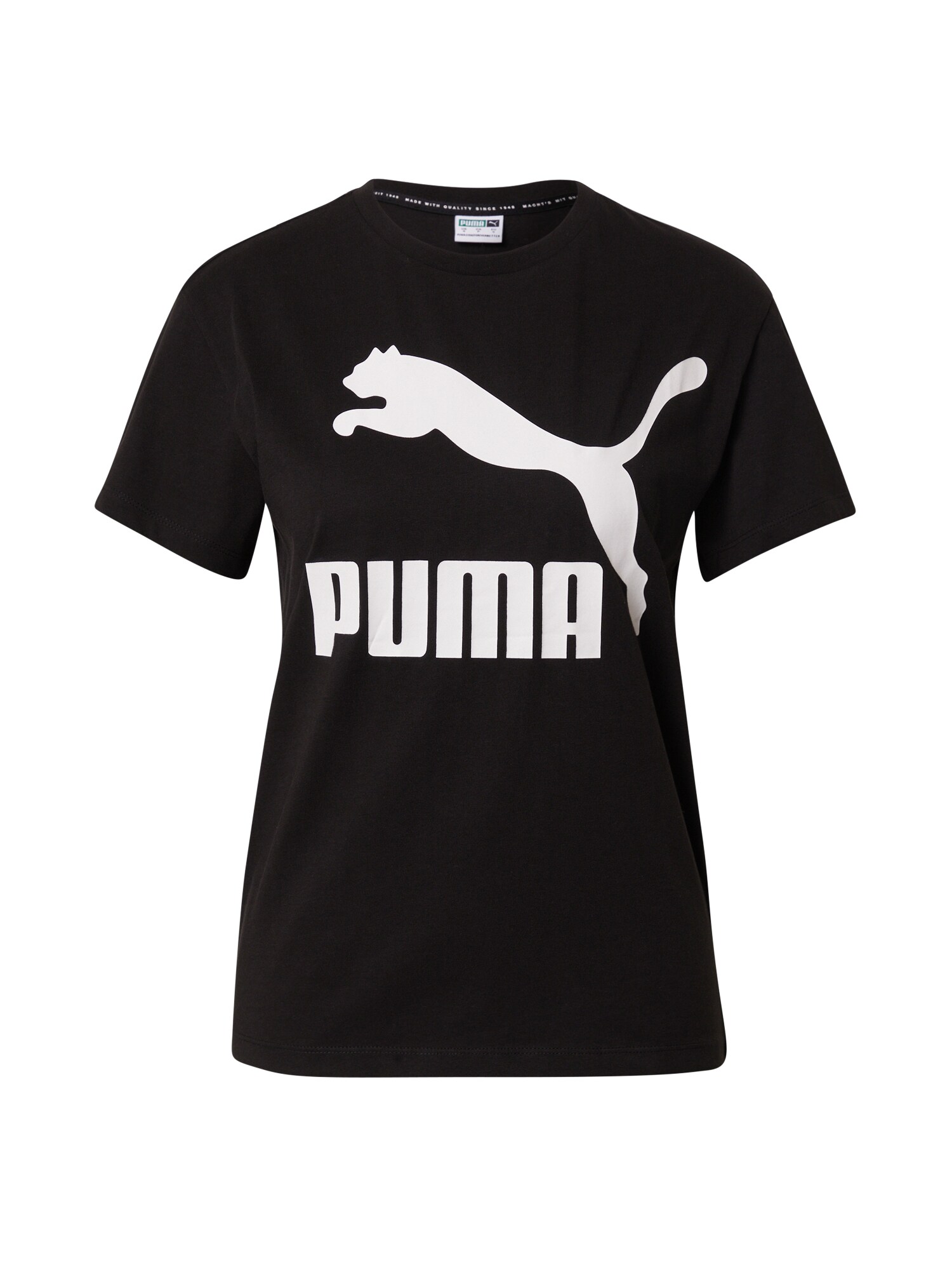 PUMA Sportiniai marškinėliai 'Classics'  balta / juoda