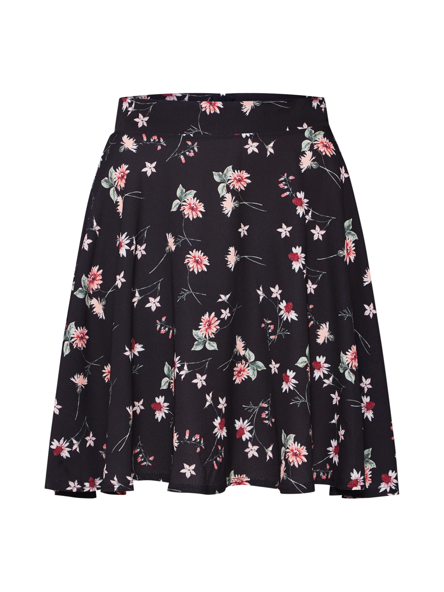 Boohoo Dames Rok Floral Flippy Rosa Zwart boohoo kopen in de aanbieding