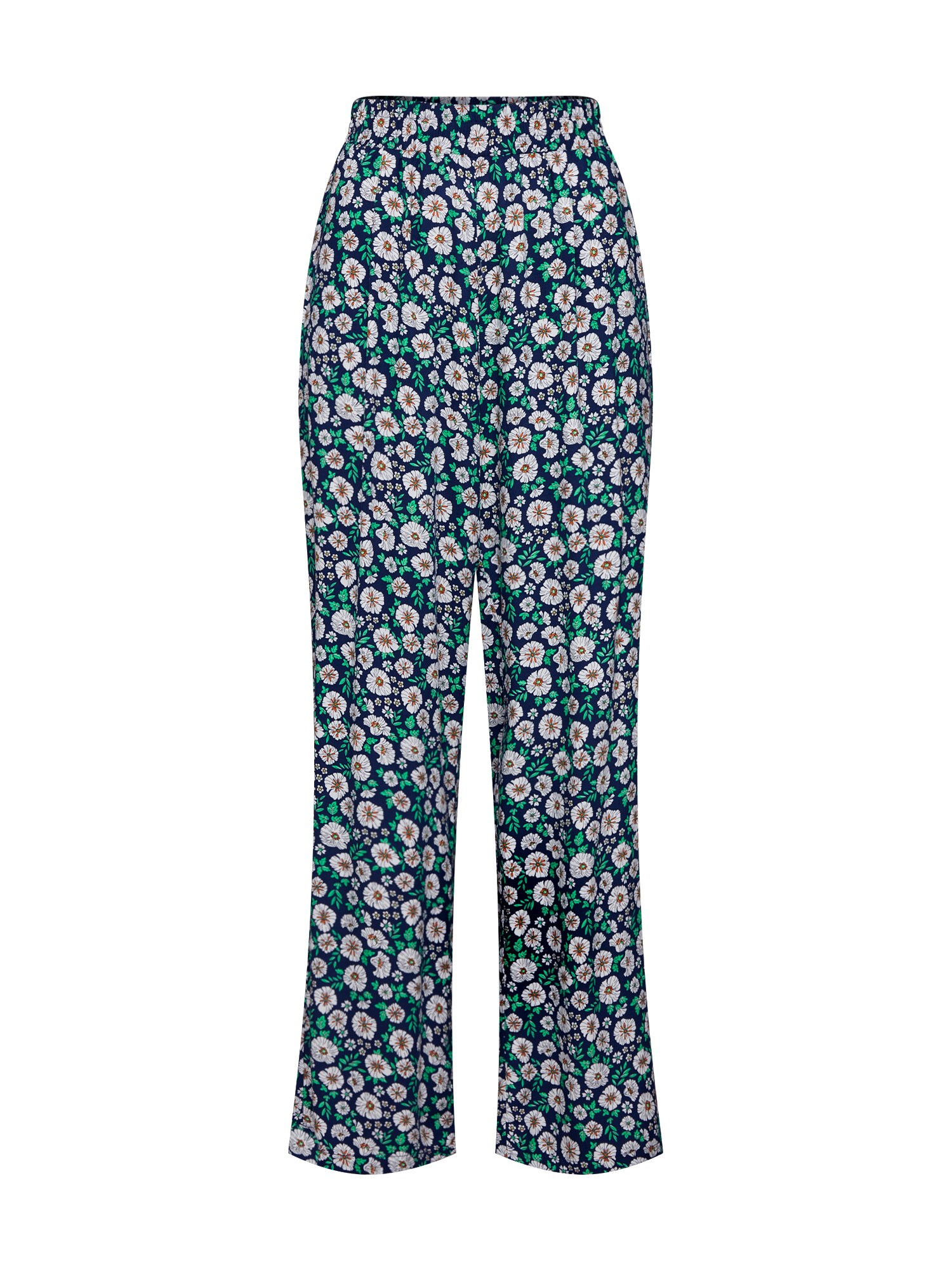Esprit Dames Broek Palazzo Pant Pants Woven Navy Gemengde Kleuren esprit kopen in de aanbieding