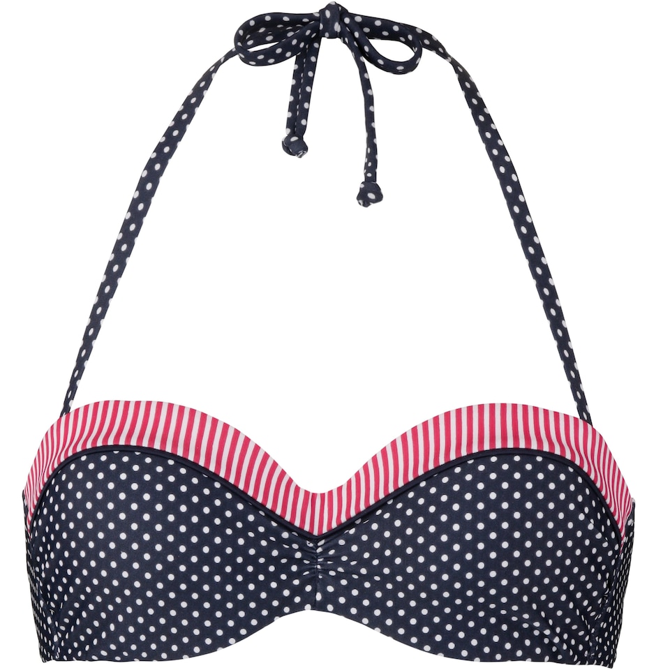 Bikiniöverdel marinblå / röd
