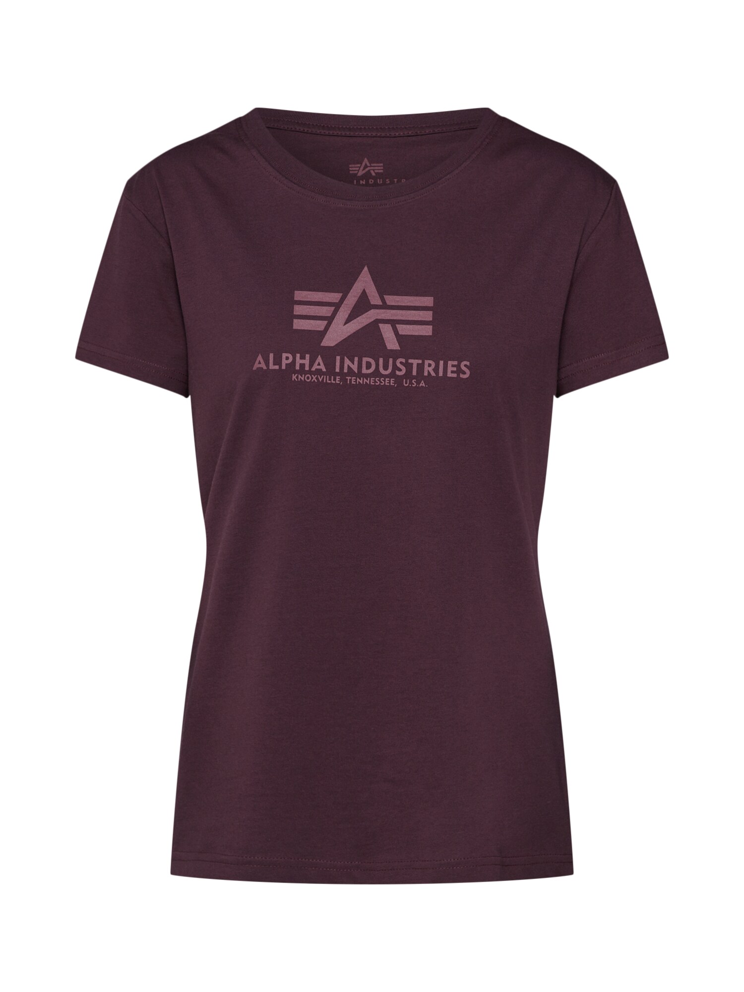 ALPHA INDUSTRIES Marškinėliai 'New Basic T Wmn'  burgundiško vyno spalva