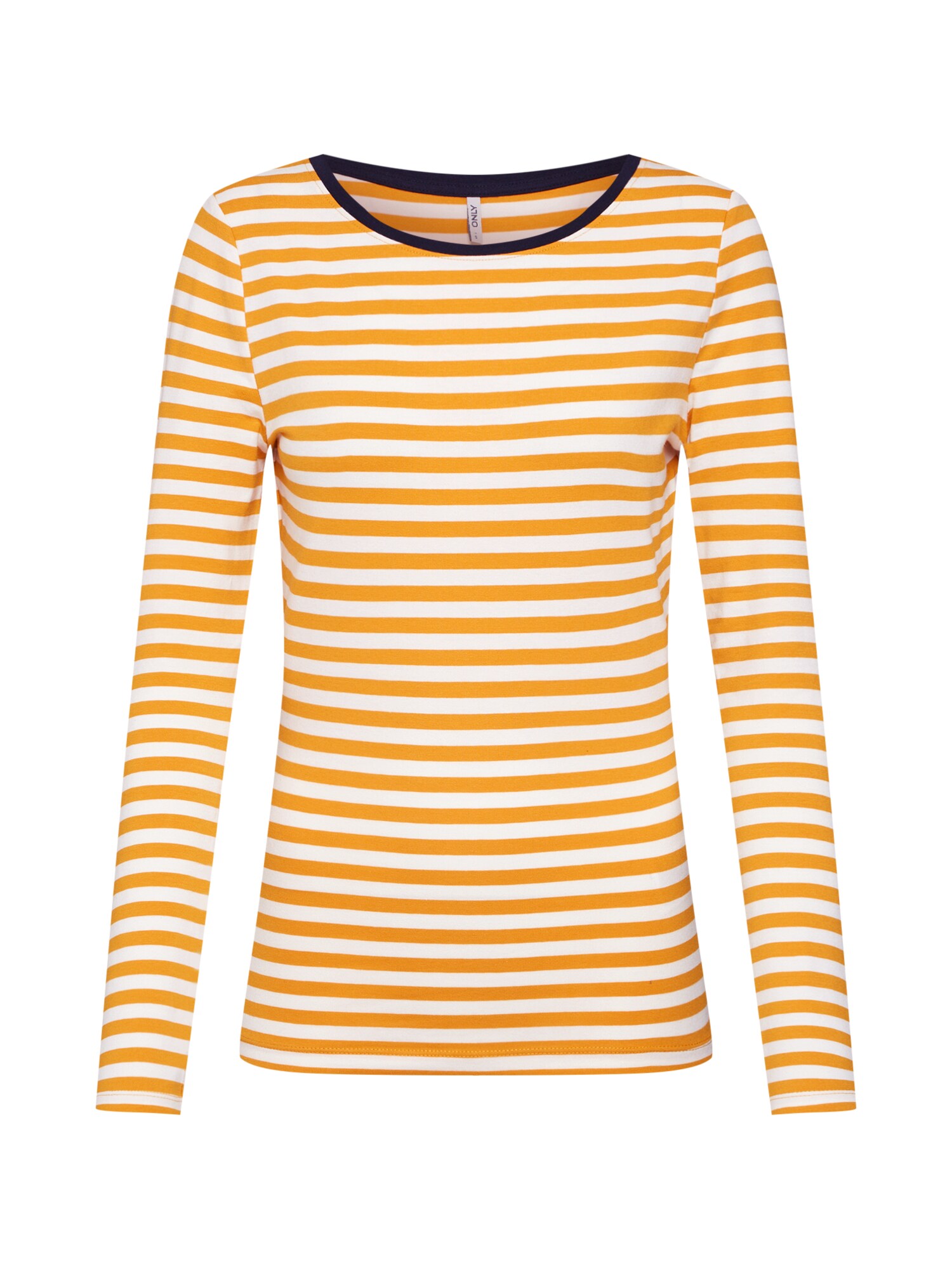 Only Dames Shirt Onlfifi Ls O Neck Top Jrs Geel Wit only kopen in de aanbieding