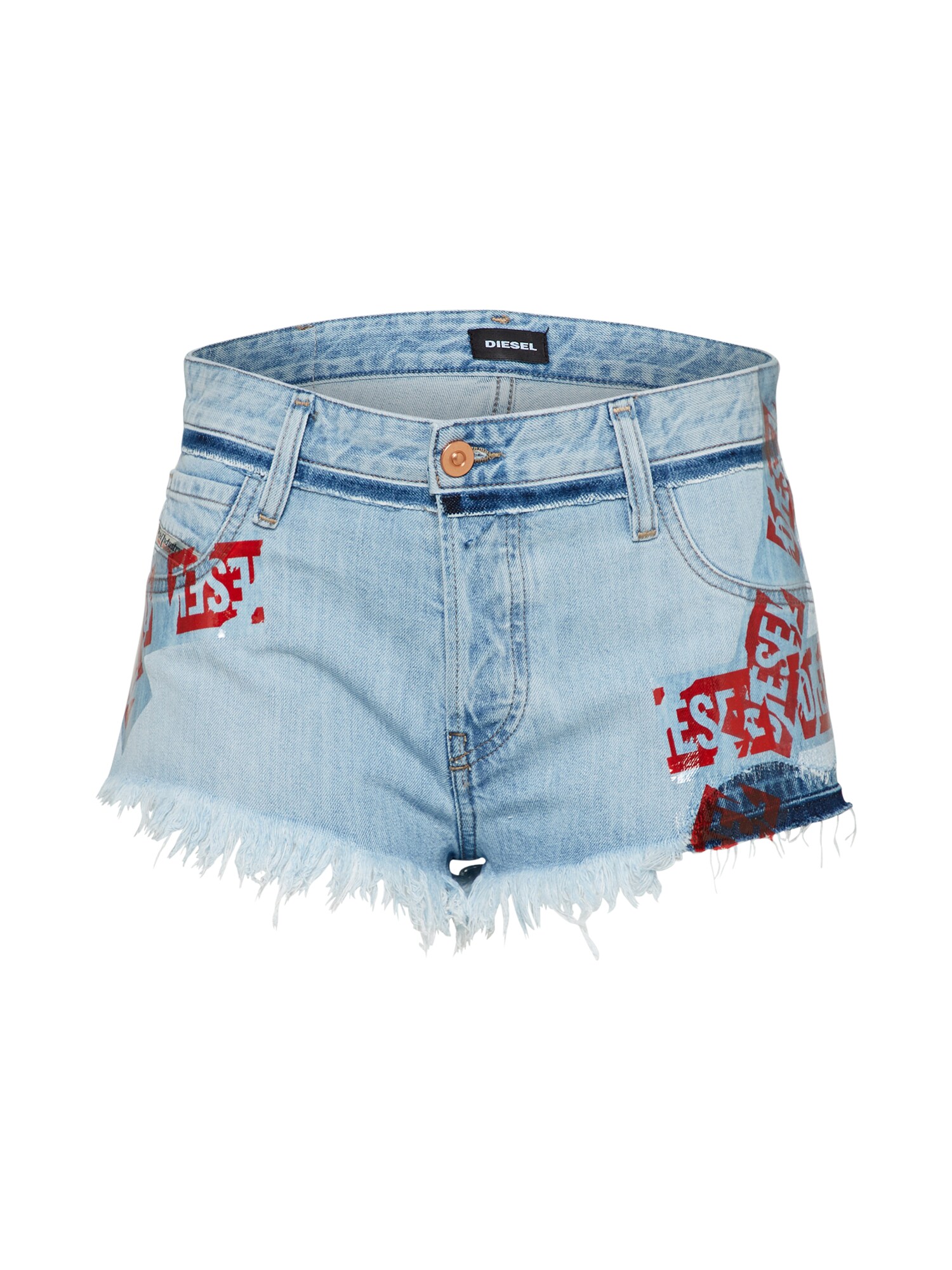 Diesel Dames Jeans De Scotch Indigo Rood diesel kopen in de aanbieding