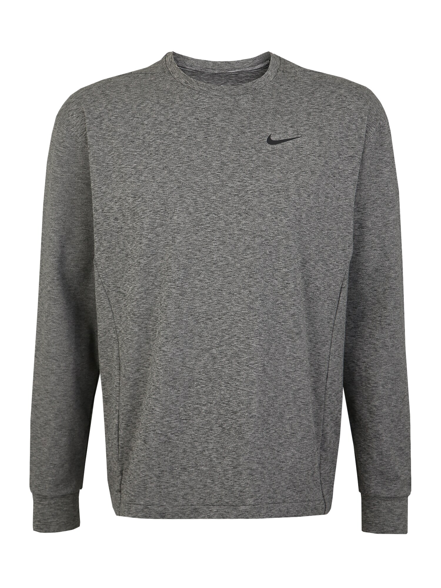 Nike Heren Functioneel Shirt M Nk Dry Top Ls Crew Hprdr Lt Grijs Gemeleerd nike kopen in de aanbieding