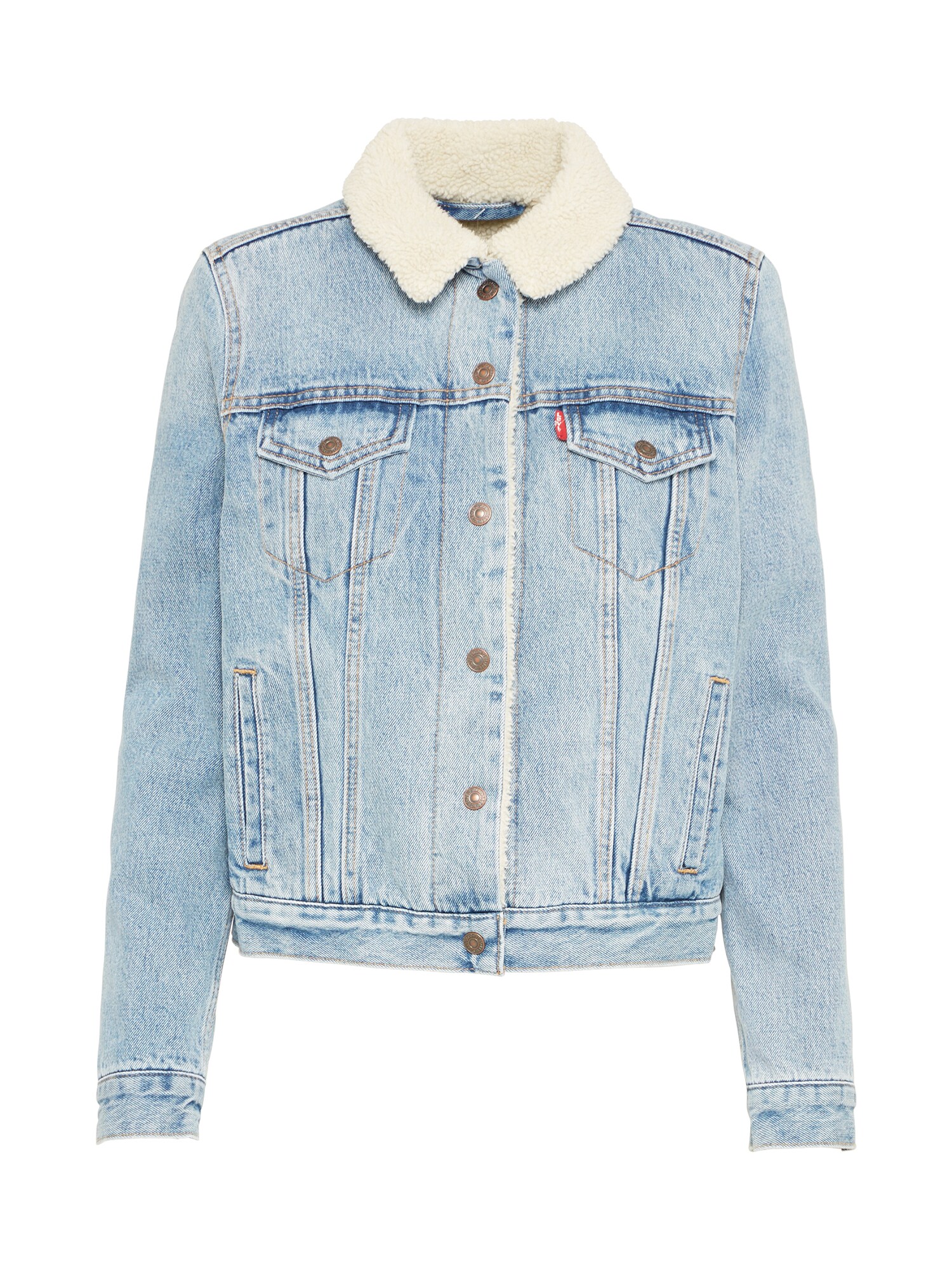 Levis Dames Tussenjas Original Sherpa Trucker Blauw Denim levis kopen in de aanbieding