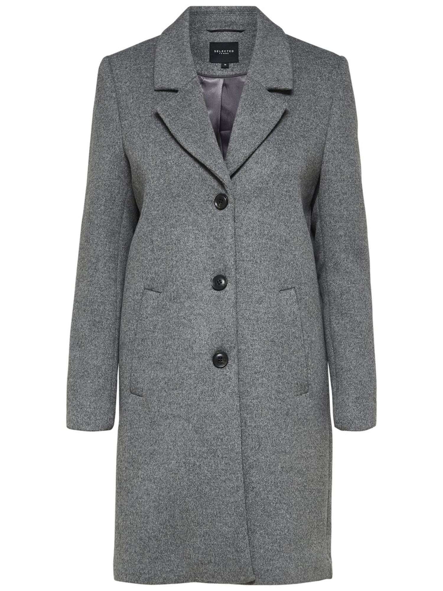 Selected Femme Dames Tussenmantel Grijs selected femme kopen in de aanbieding