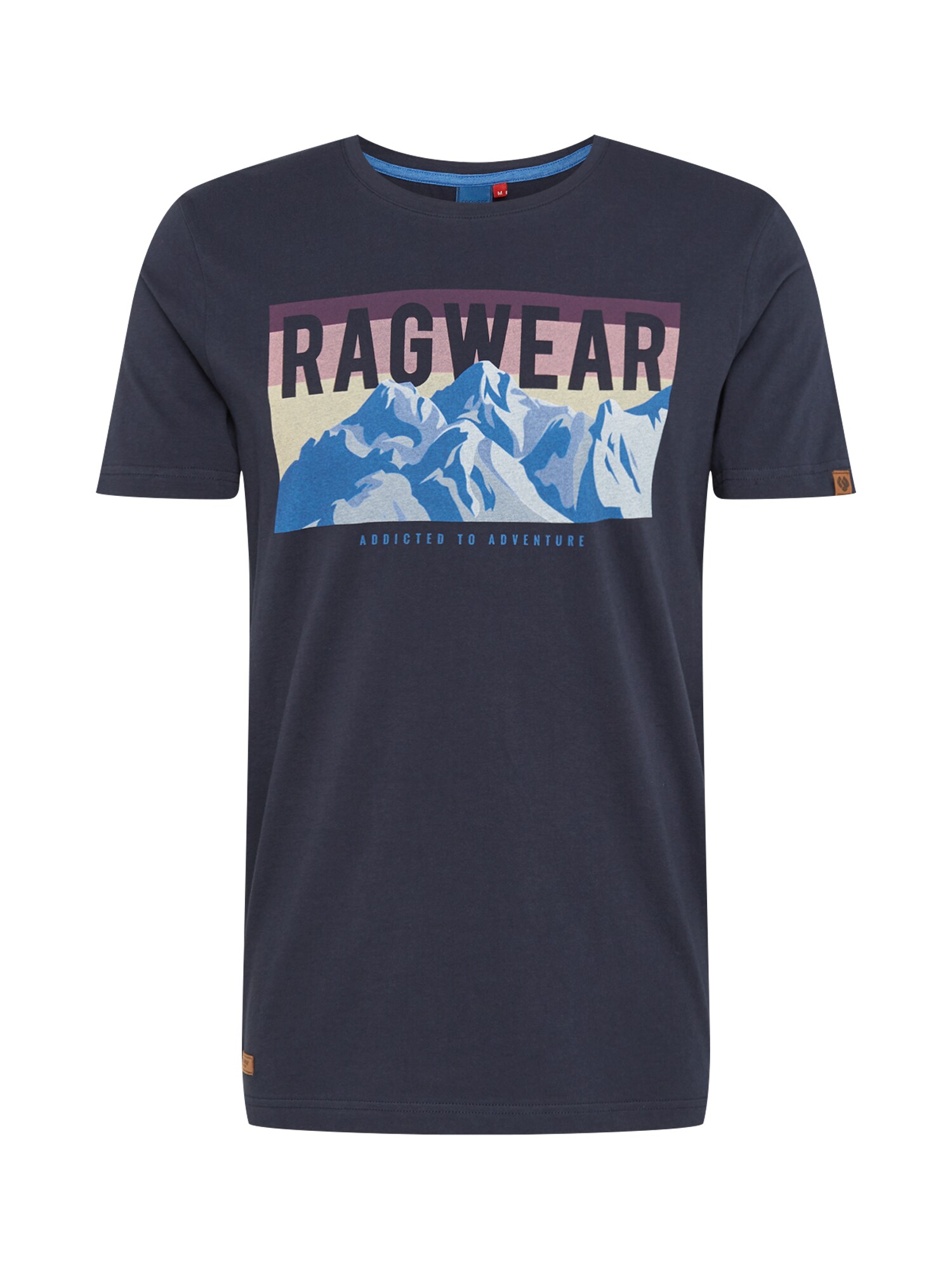 Ragwear Marškinėliai 'Addie'  tamsiai mėlyna / šviesiai mėlyna / burgundiško vyno spalva