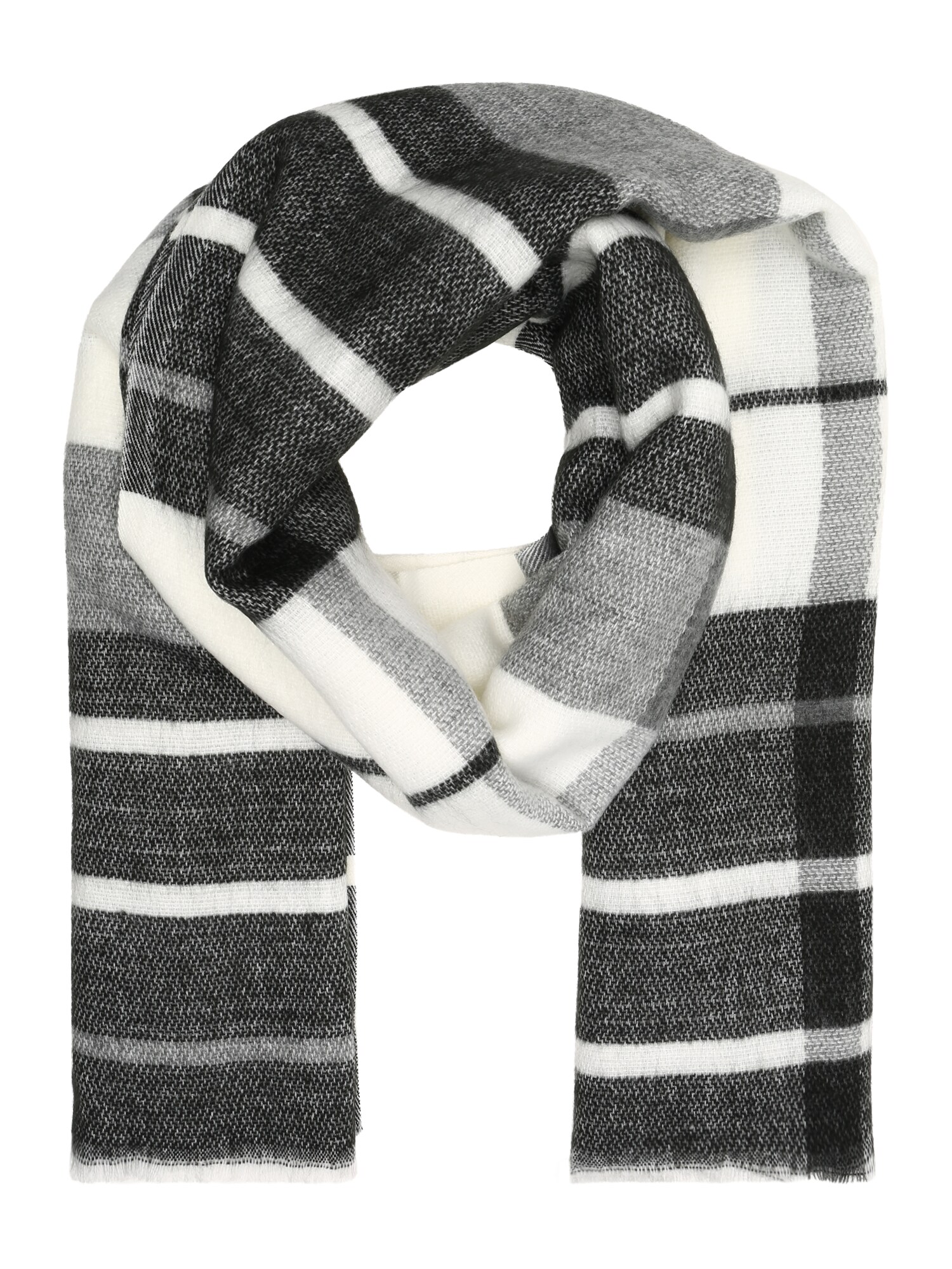 Anna Field Dames Sjaal Eobby Ky Ecru Grijs Zwart anna field kopen in de aanbieding