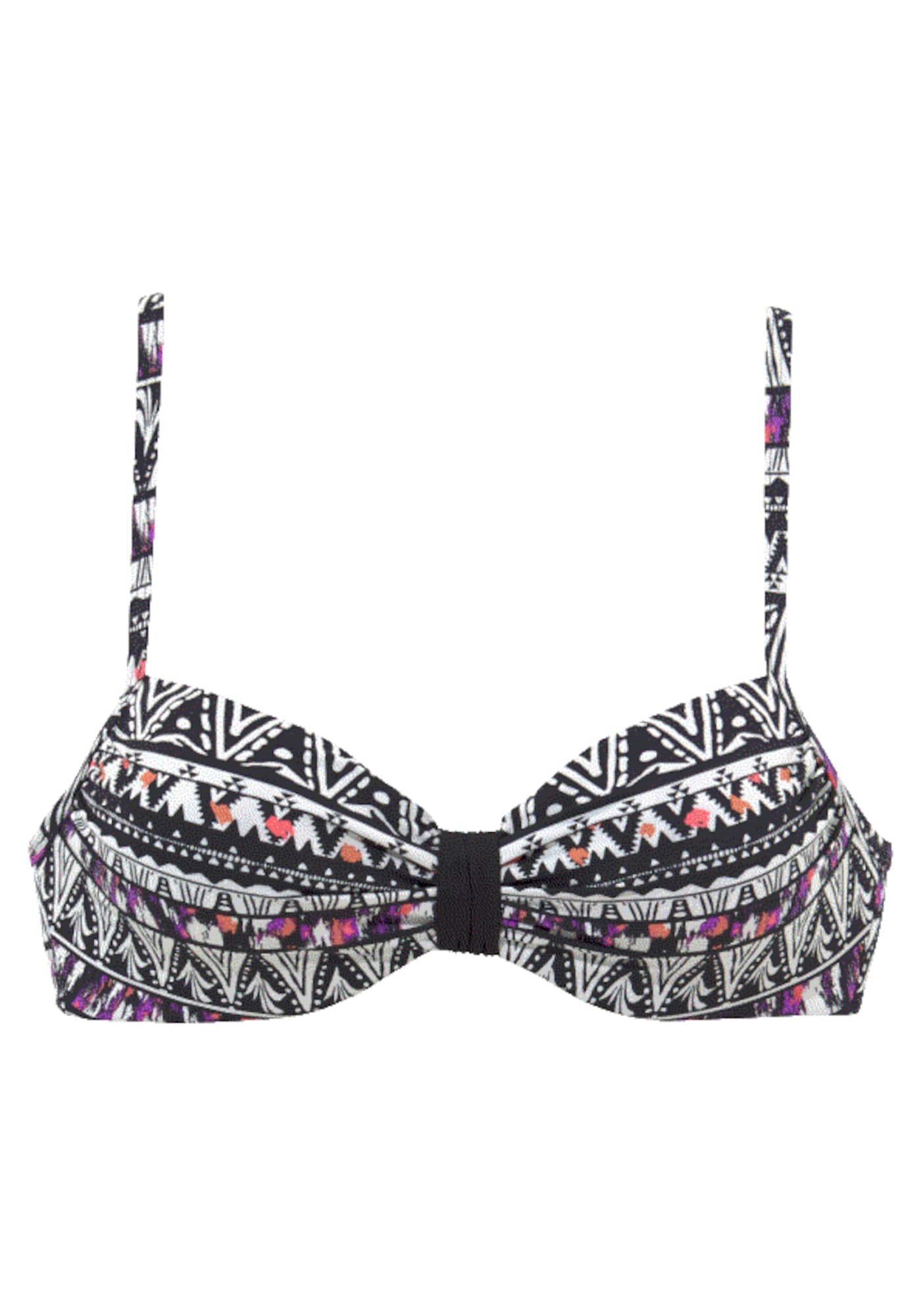 LASCANA Bikini felső 'Wire'  fekete / fehér akciós termékkép 1