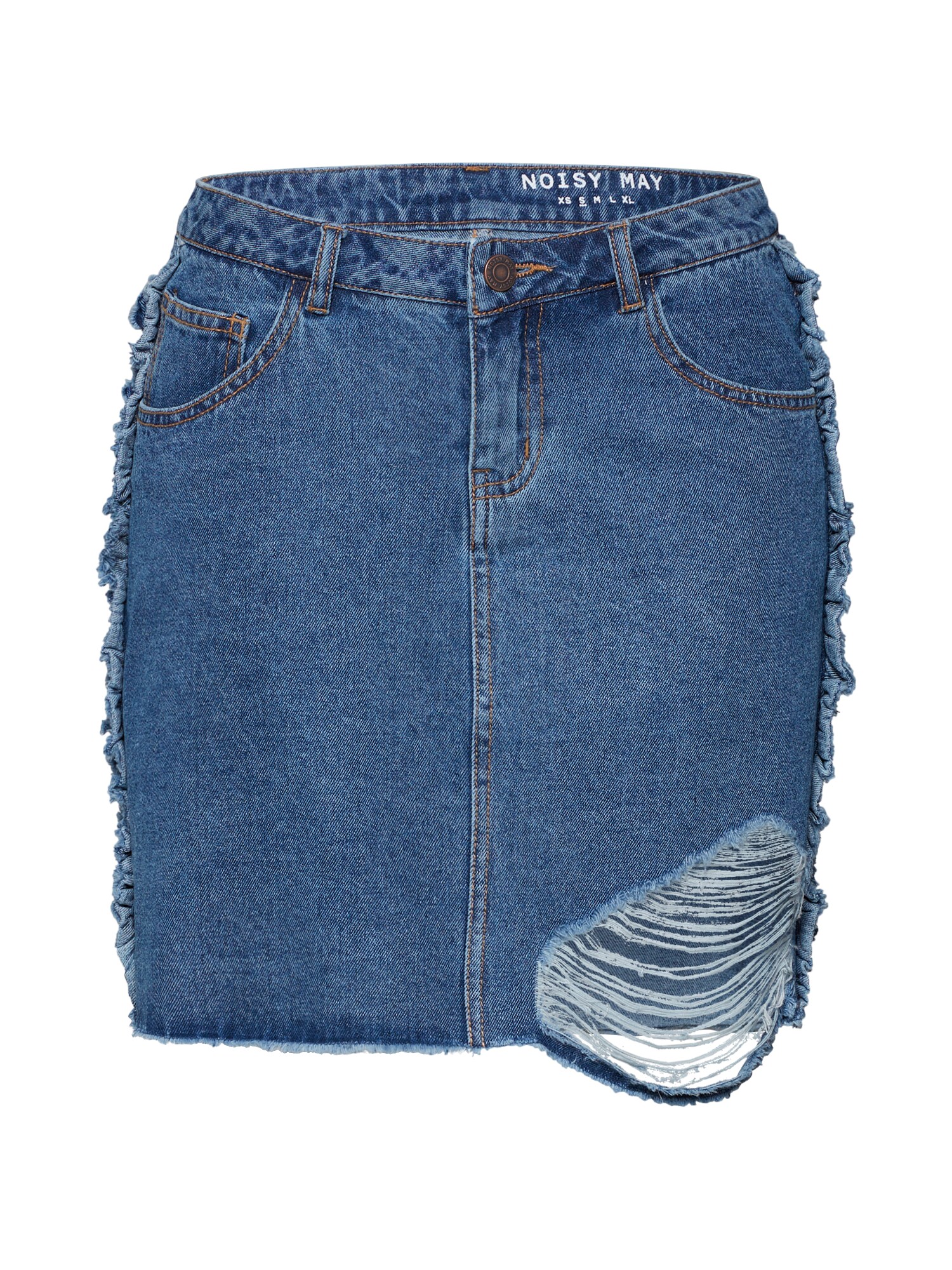 Noisy May Dames Rok Nicole Blauw Denim noisy may kopen in de aanbieding