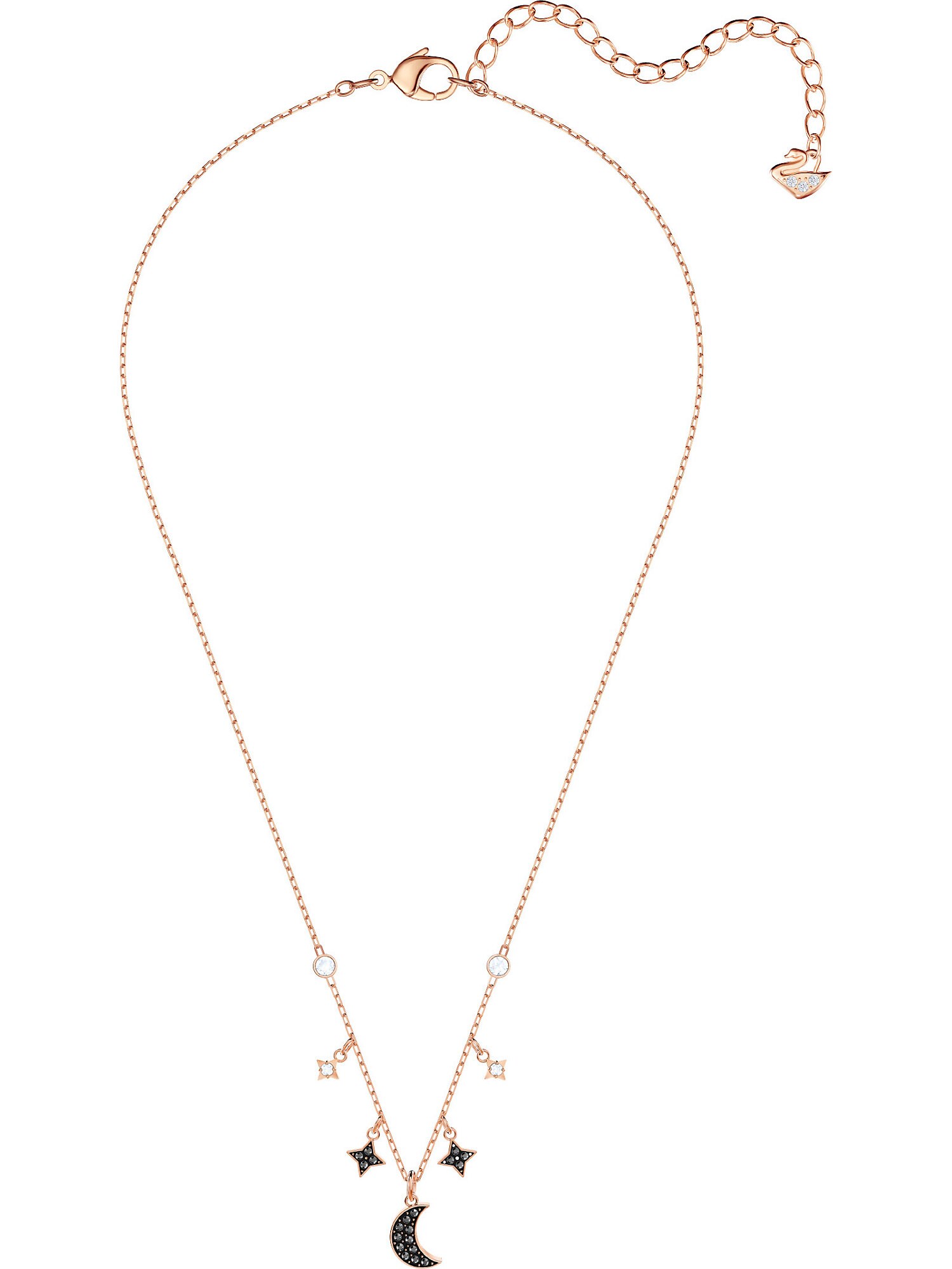 Swarovski Grandinėlė 'Duo Moon 5429737'  juoda / balta / rožinio aukso spalva