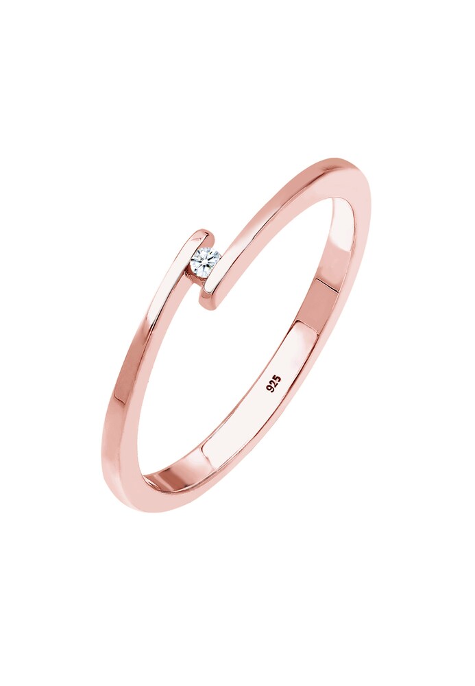 Elli DIAMONDS Ring Damen Größe 58 rosegold