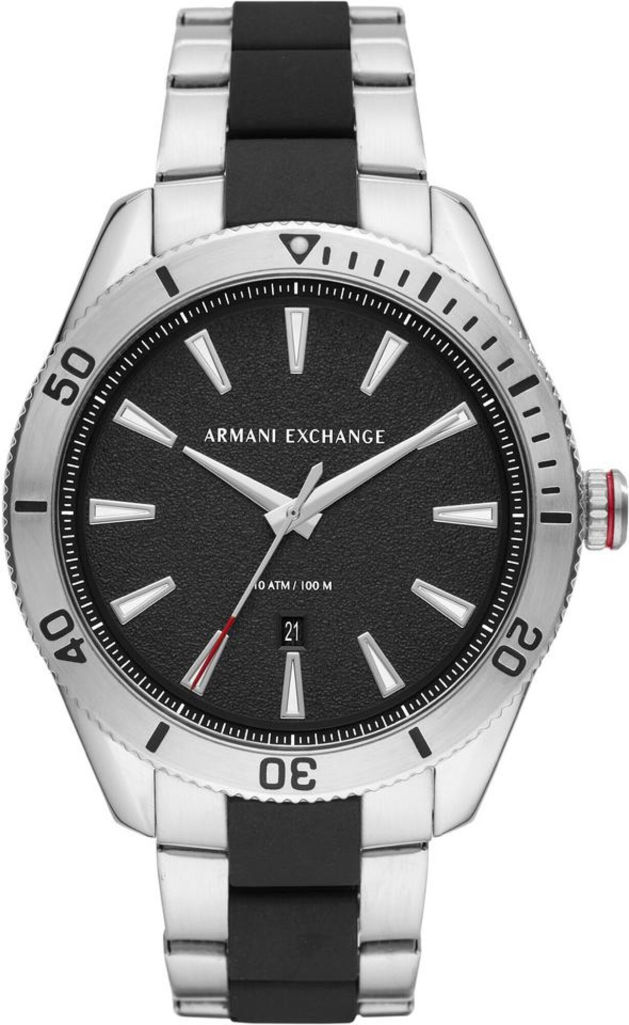 ARMANI EXCHANGE Quarzuhr schwarz / silber