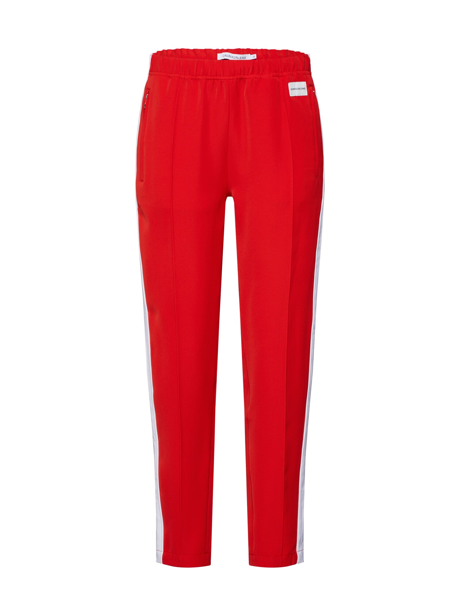 Calvin Klein Jeans Dames Broek Drapey Track Pant Rood calvin klein jeans kopen in de aanbieding