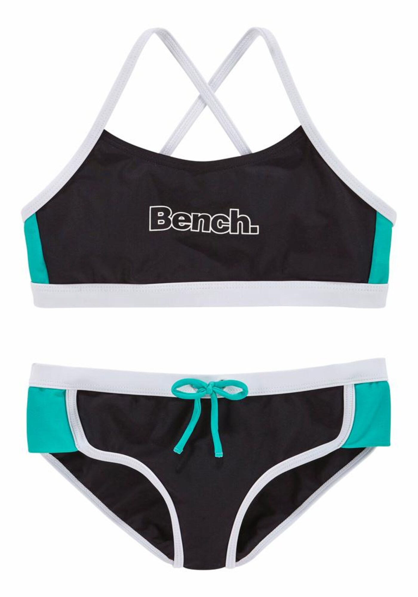 BENCH Bikiny  tyrkysová / čierna