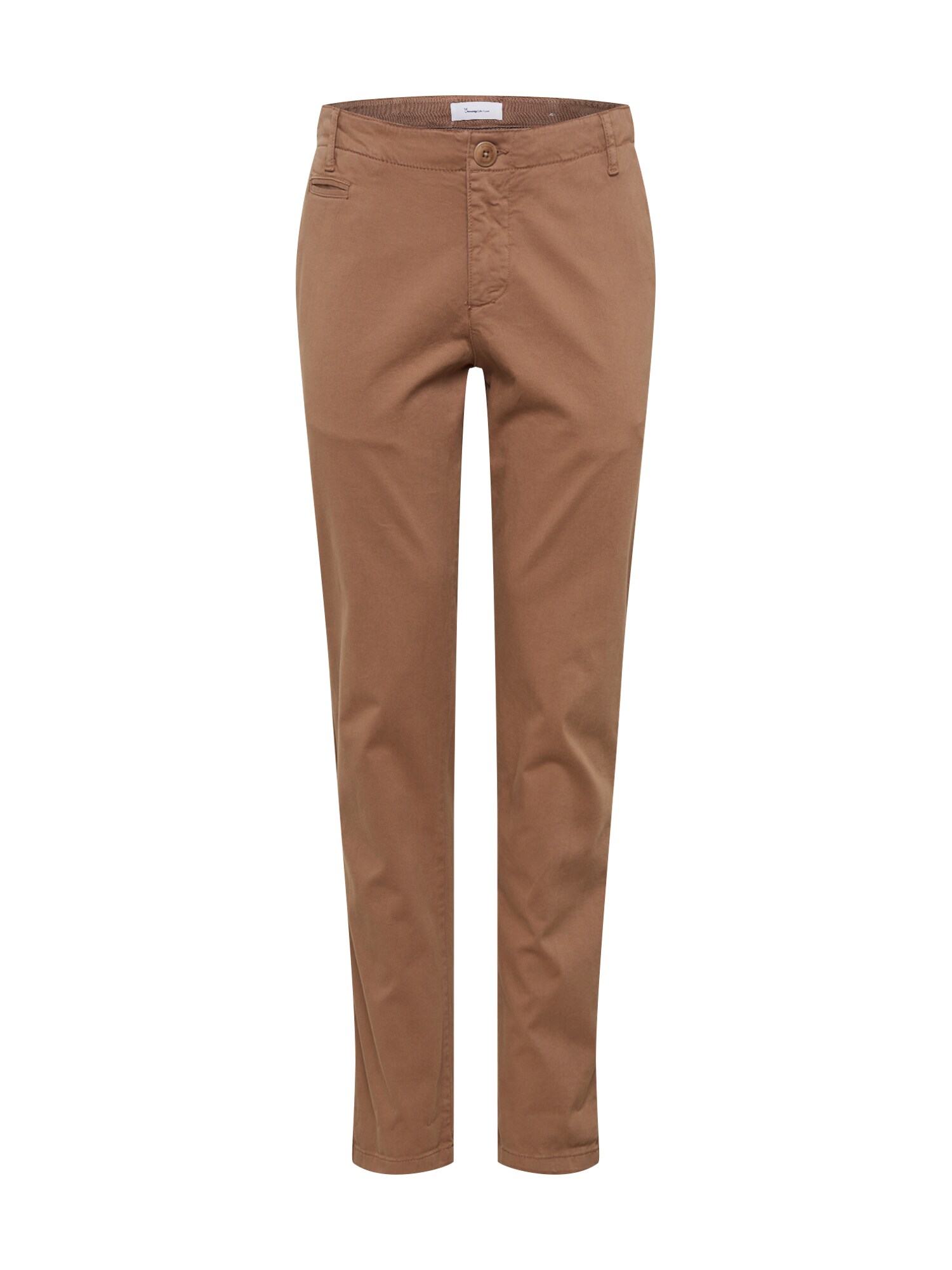 KnowledgeCotton Apparel Chino stiliaus kelnės 'Chuck'  ruda