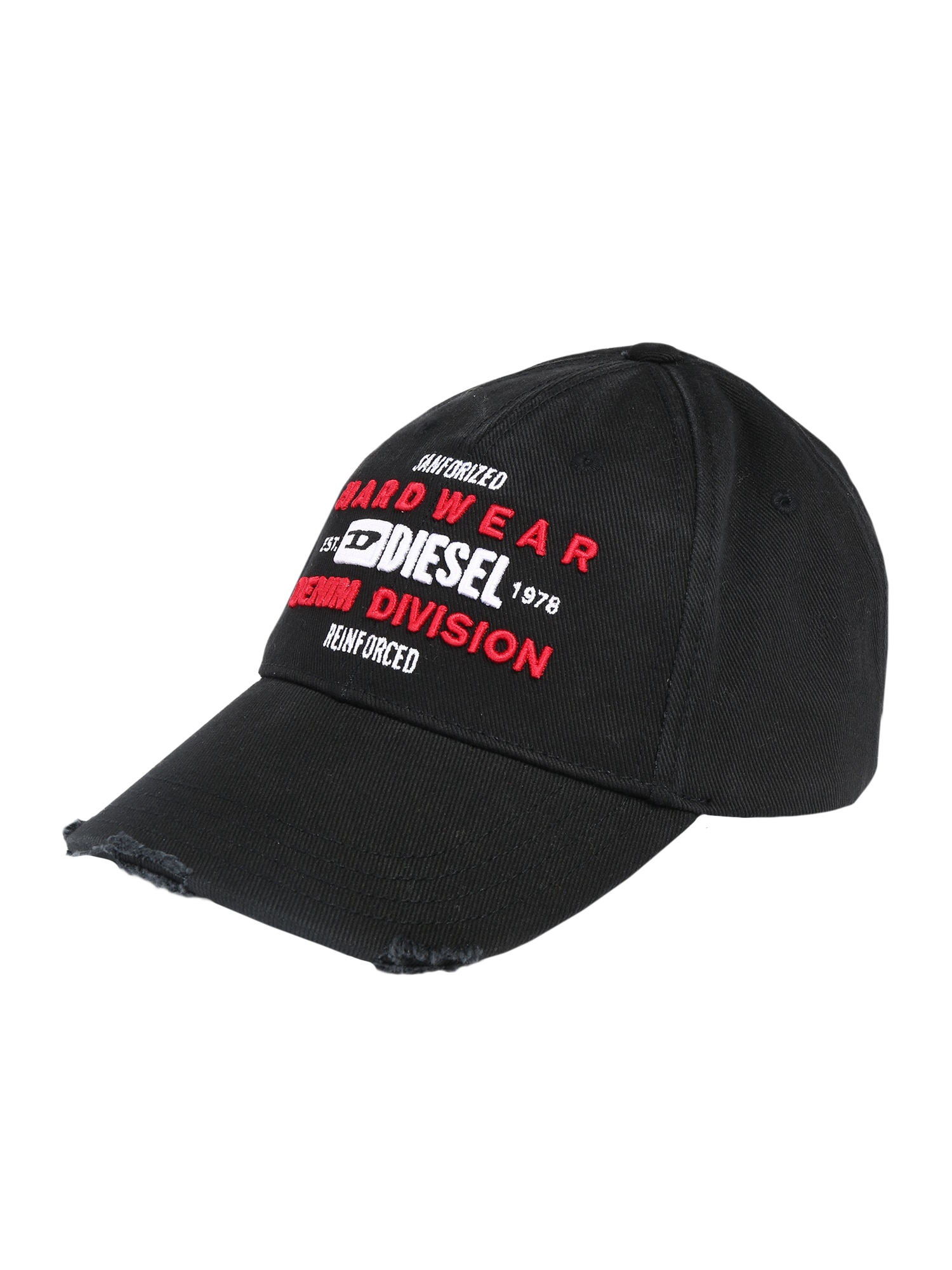 DIESEL Cap ''''DIVISION'''' schwarz / weiß / rot